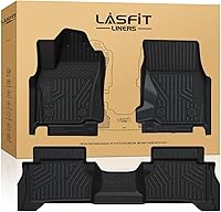 LASFIT Custom Fit All-Weather Floor Mats for Toyota Tacoma 2024-2026 Double Cab Gas Auto Tran - TPE Front & Rear Liners
