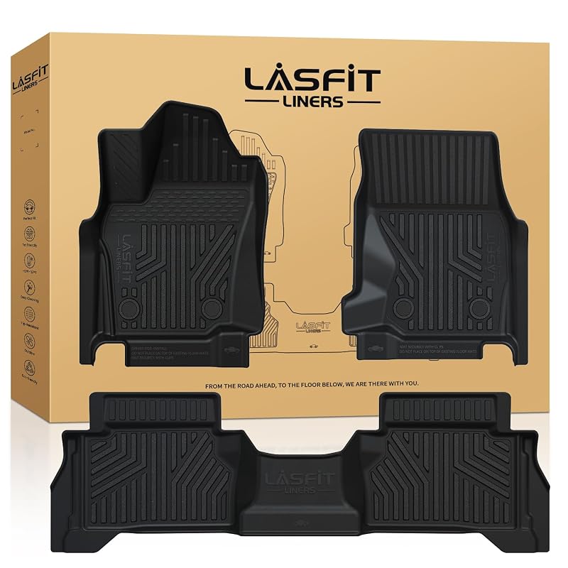 Tapetes automotivos em TPE LASFIT para Toyota Tacoma 2024–2026 Double Cab a gasolina com câmbio automático, dianteiros e traseiros, XS-TY10