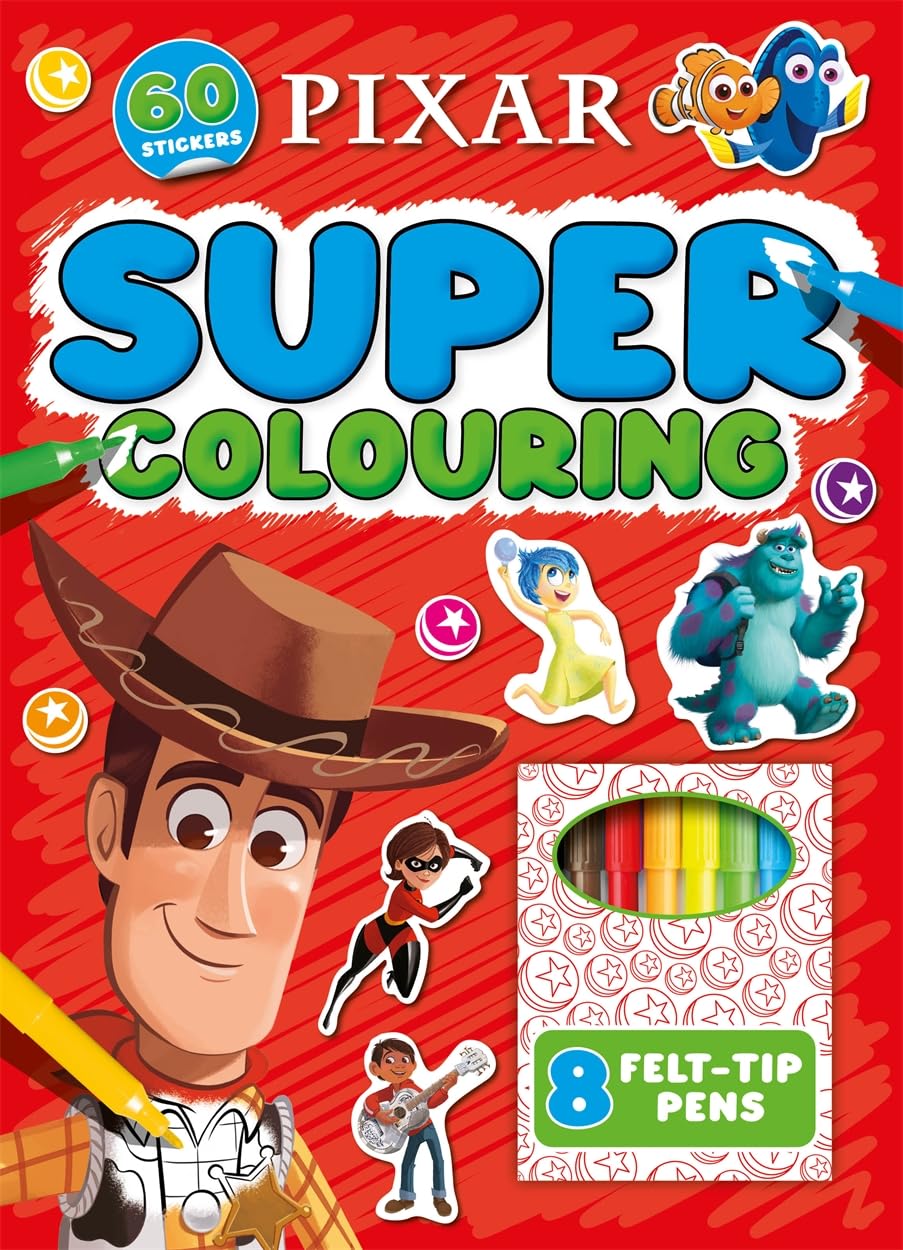 Pixar: Super Colouring (Activity kit for kids including 8 felt-tip pens)