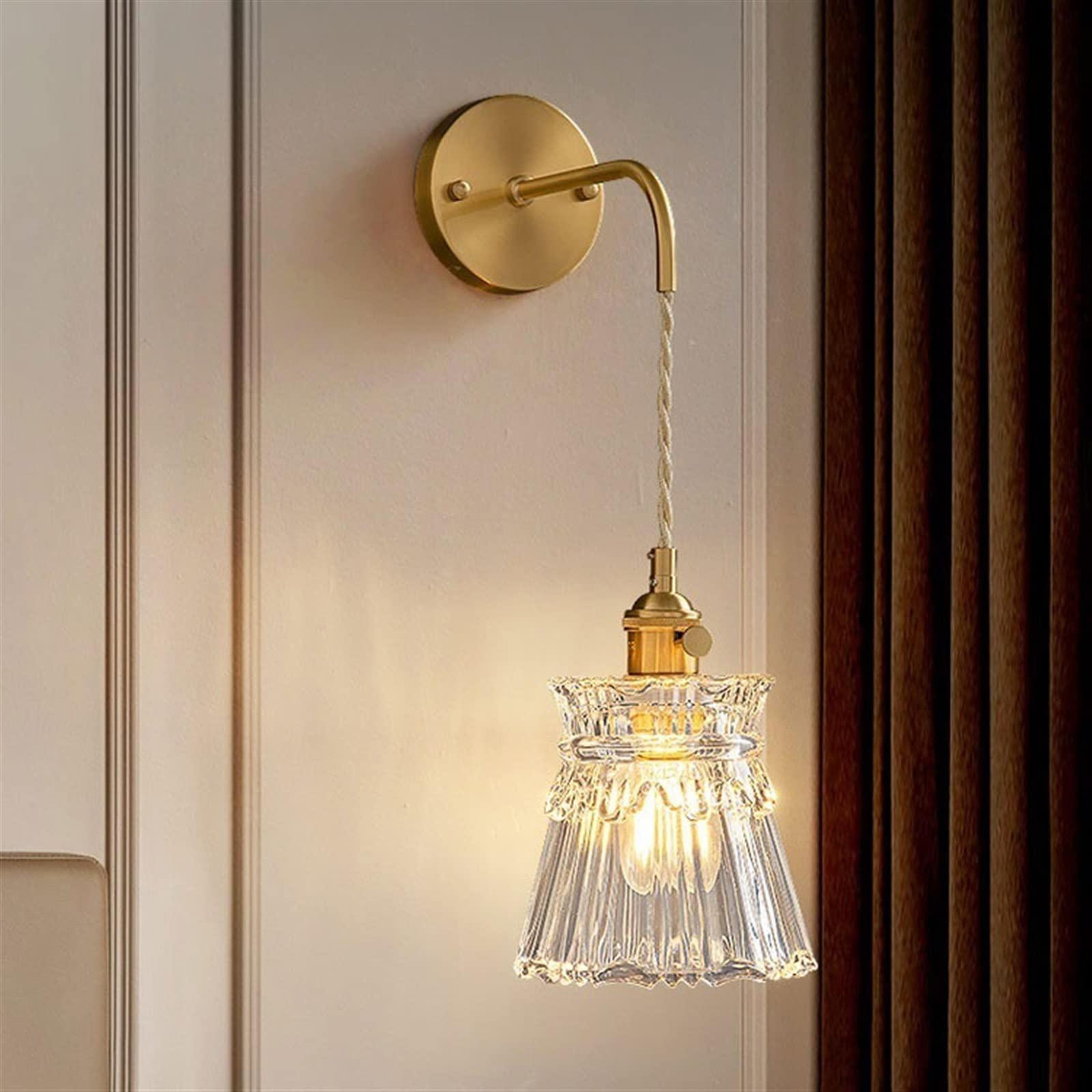 Applique Murale Luminaires décoratifs simples Éclairage de chevet moderne Éclairage mural Éclairage intérieur Câbles de suspension réglables chambre à coucher lampe murale