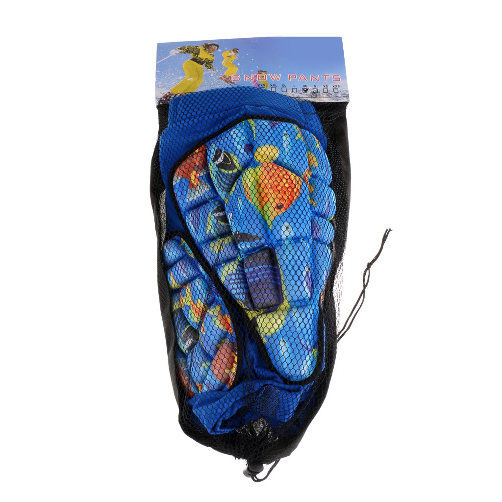 Perfeclan Kinder Schutzausrüstng Schutzkleidung Protektorshorts Protektorhose Fahrradhose Hüfte Kurze, Ozeanblau, M