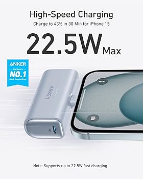 Anker Power Bank(iPhone,iPad,iPod用) Amazon.com: ANKER Nano Portable Charger for iPhone, with