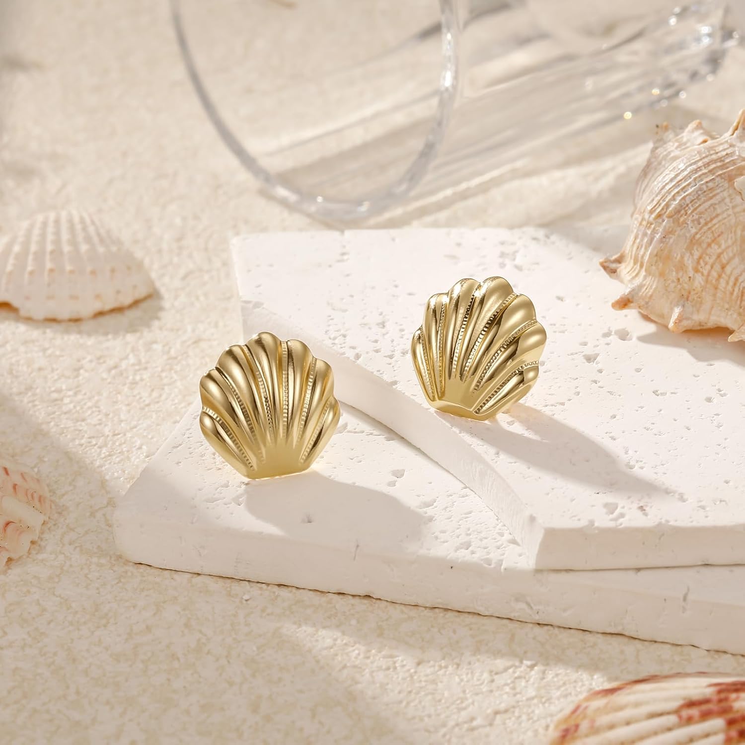 Clip on Earrings for Women Hypoallergenic Clip on Earrings for Women Statement Flower/Starfish/Shell Earrings Beach Accessories Jewelry for Womens Non Pierced Earring - Image 5