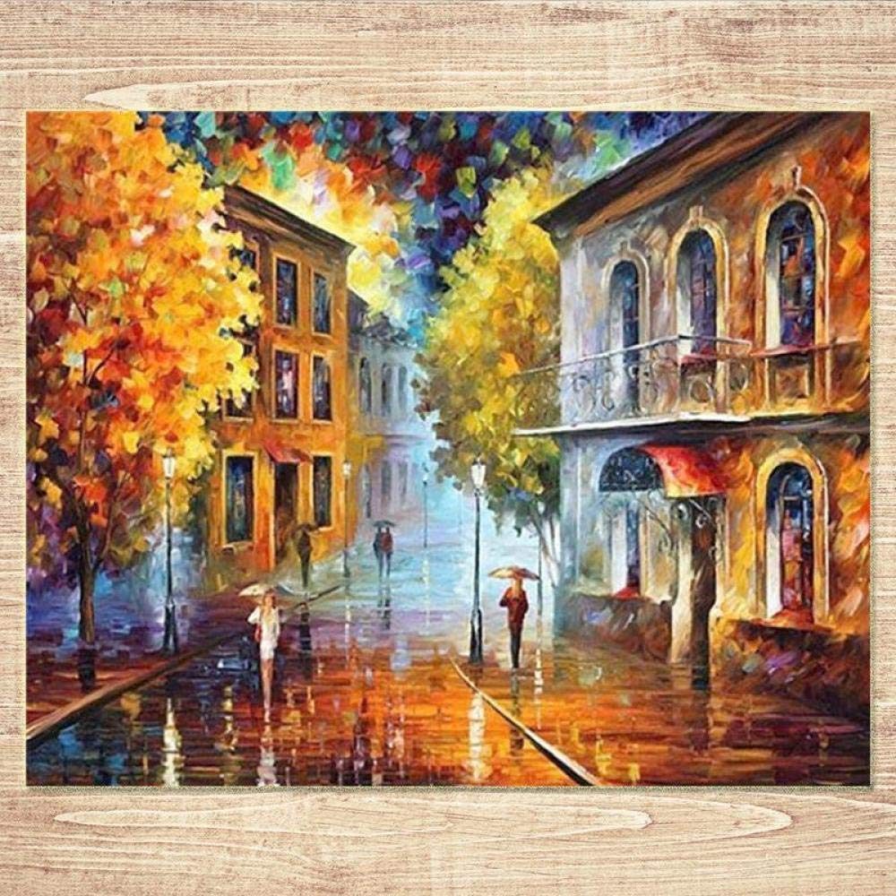Safiman Jigsaw Puzzle For Adult, 1000 Pezzi City Tree Jigsaw Puzzle For Adult Large Wooden Decompression Game Difficulty Funny 75X50Cm