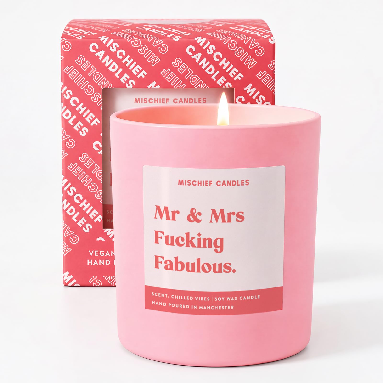 Wedding Gift for Couple – Funny Soy Candle for Bride & Groom, 50Hr Burn