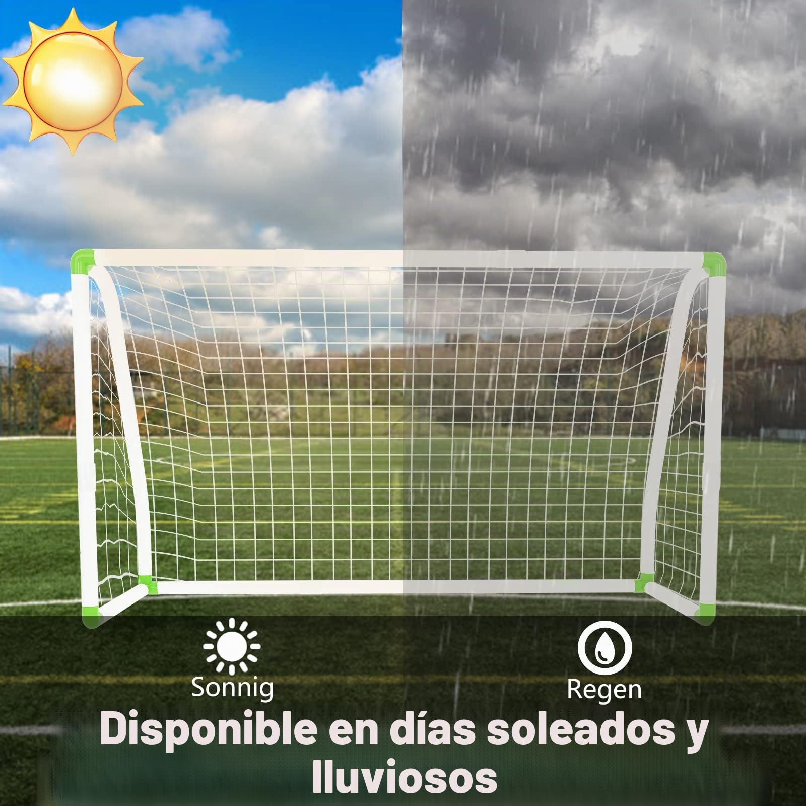 LZQ Portería de fútbol con red para niños