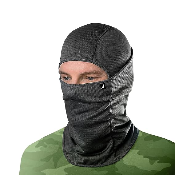 Riding Eagle Face Mask for Bike, Ski, Cycling, Running, Hiking - Protects from Wind, Sun, Dust - 4 Way Stretch - Face Protection Mask (Black), Free Size, for Men and Women, No Valve