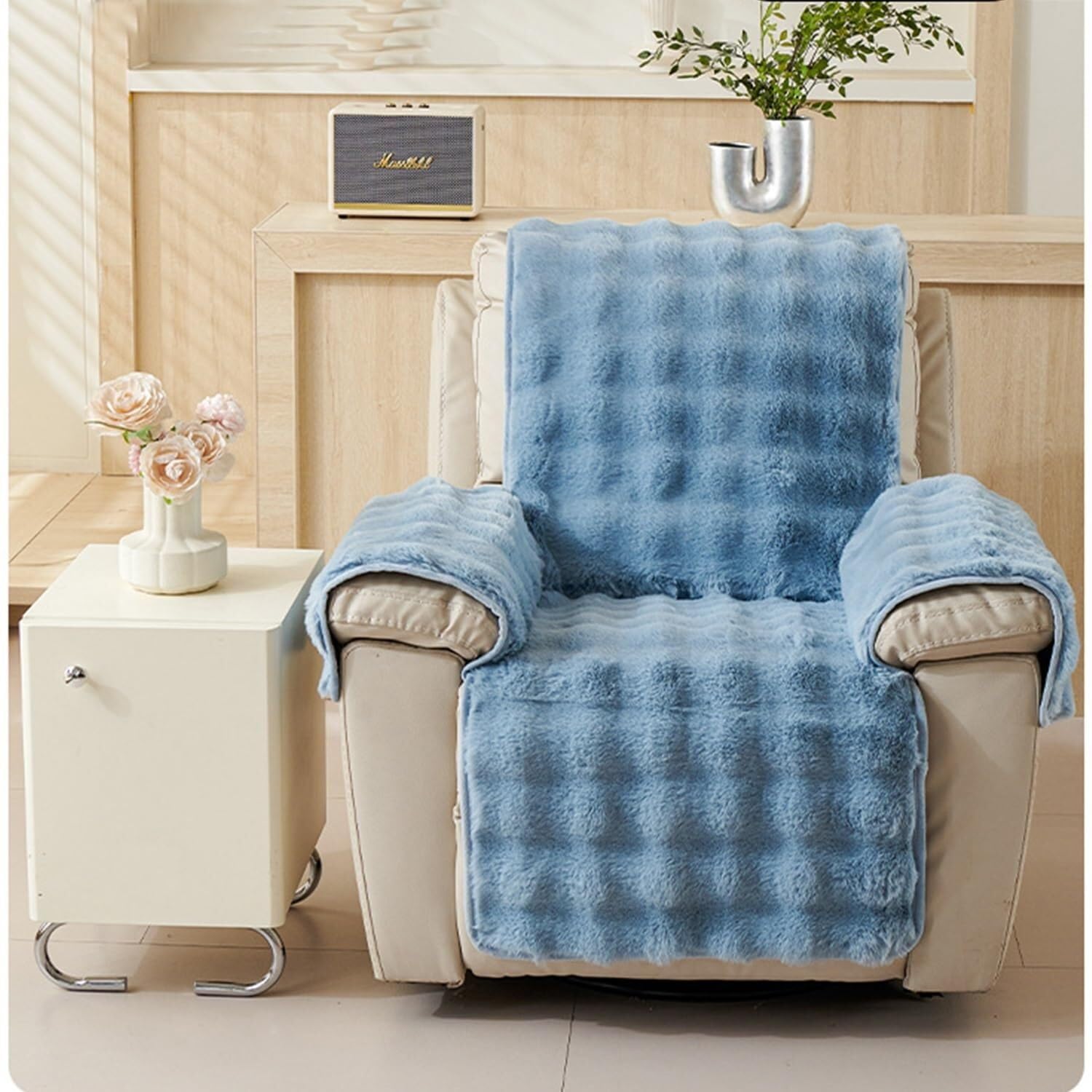 Funda de piel sintética para sillones reclinables que resbalan