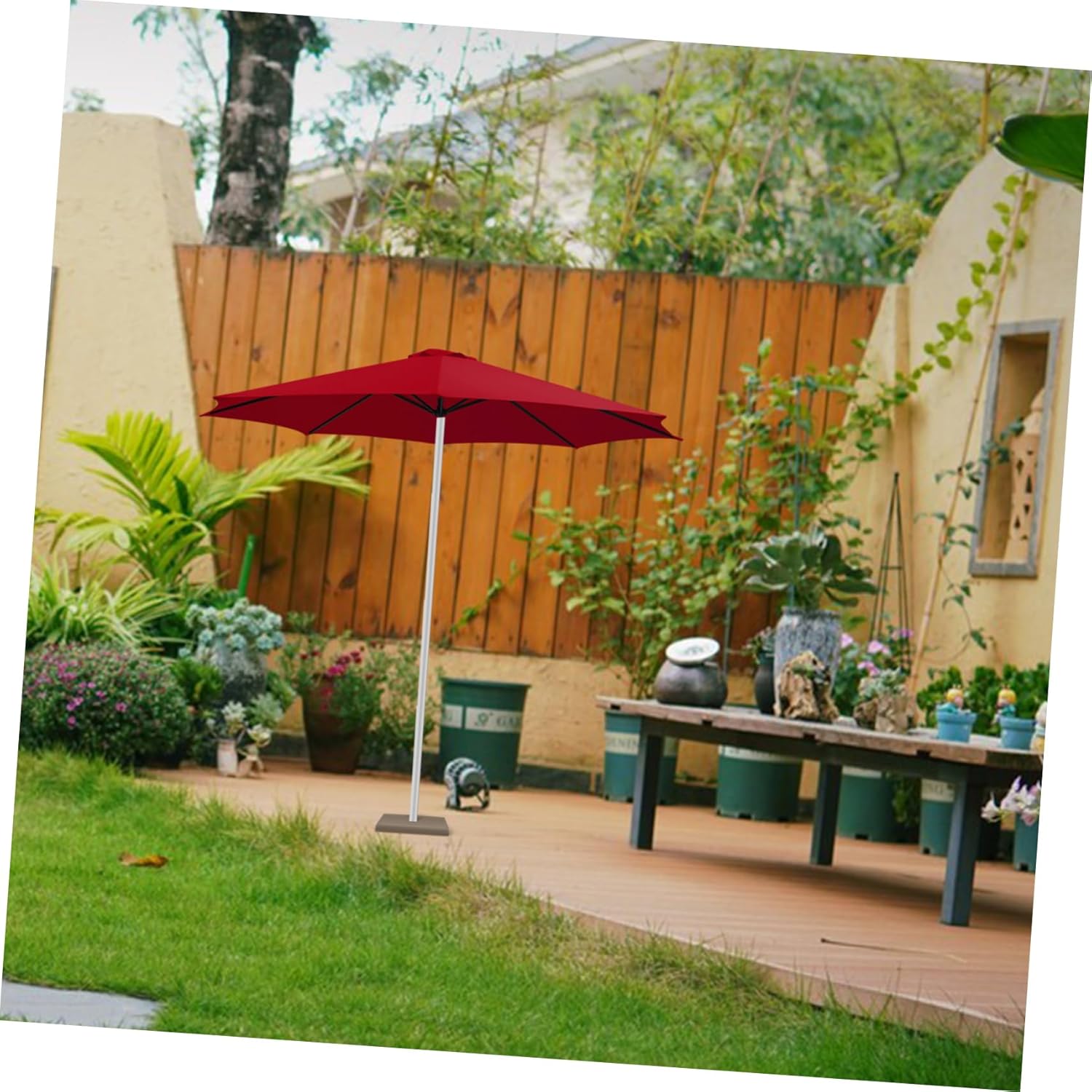 YARNOW Outdoor Patio Umbrella Replacement Canopy Fabric Sunshade Cover for Garden and Umbrellas Durable and Easily Replaceable for Extensive Coverage