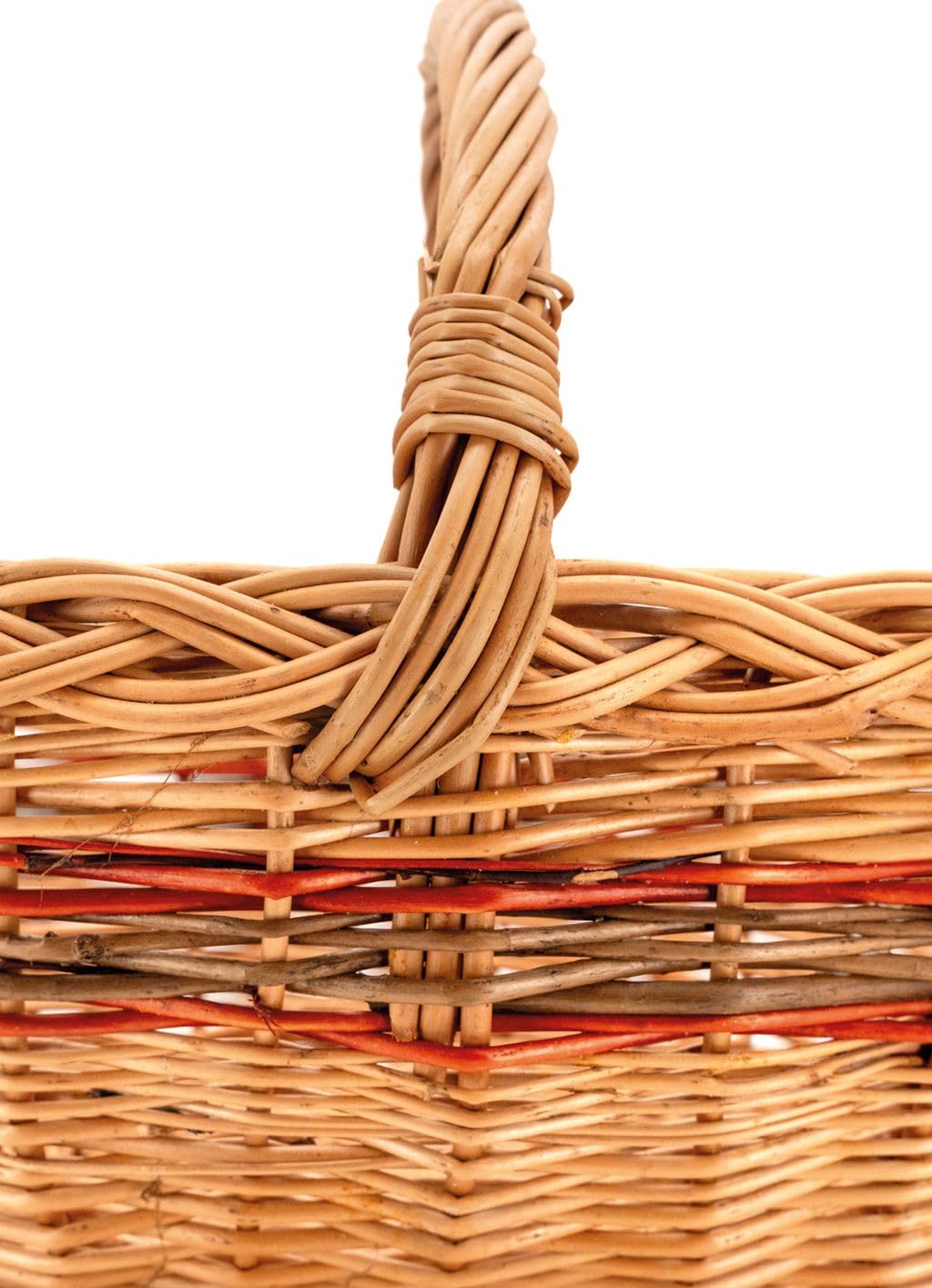 AUBRY GASPARD - Panier À Champignons en Osier Buff Naturel - Dimensions 51X36X18-30 cm - Léger et Durable - avec Poignées Confortables - Idéal pour La Cueillette et Le Rangement.