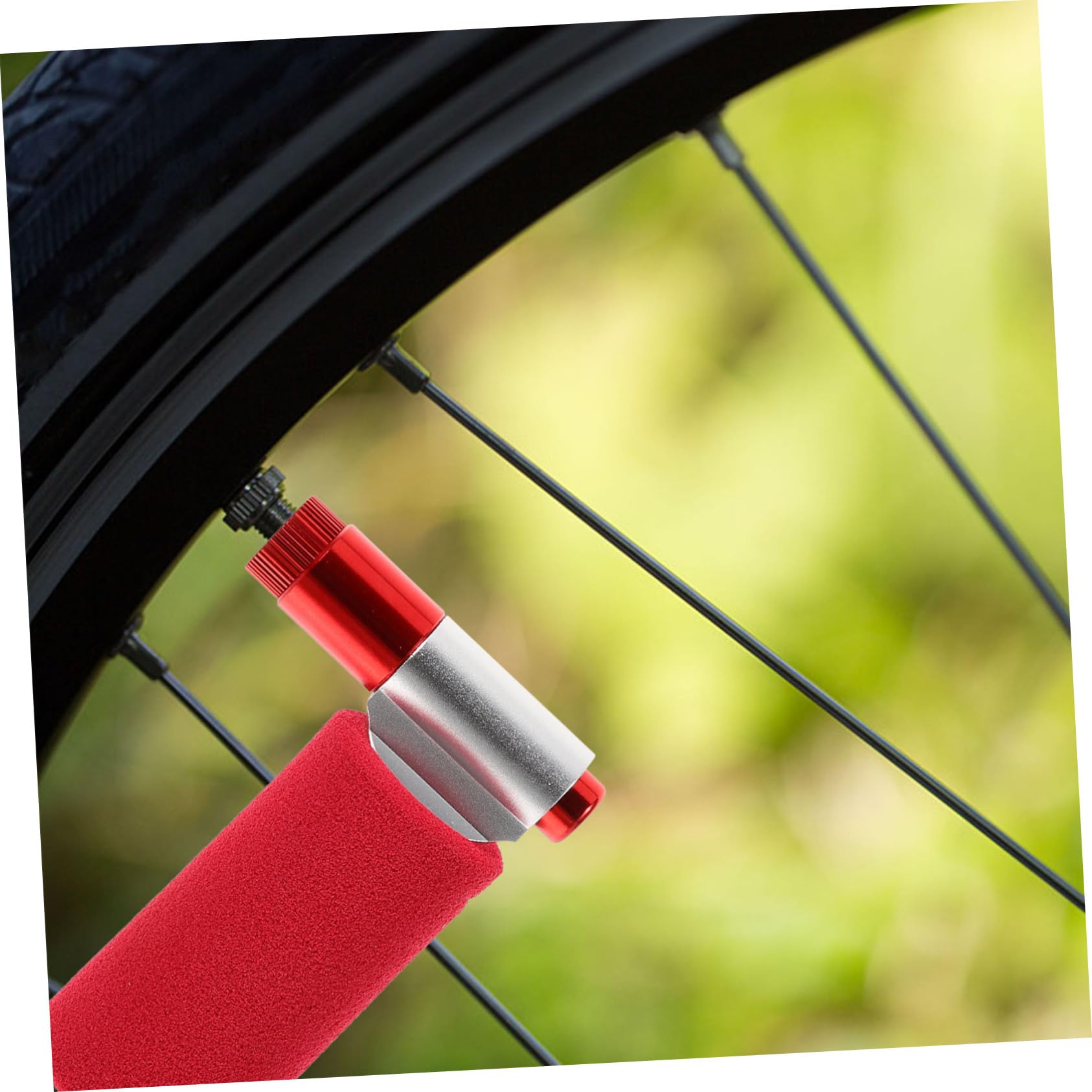 Sosoport CO2-Aufblasvorrichtung Bike Tool fahrradpumpe Bike Gadgets Fahrradventil Radfahren Inflator mit französischem Mund Reifenfüller Mini- Reifen füller rot