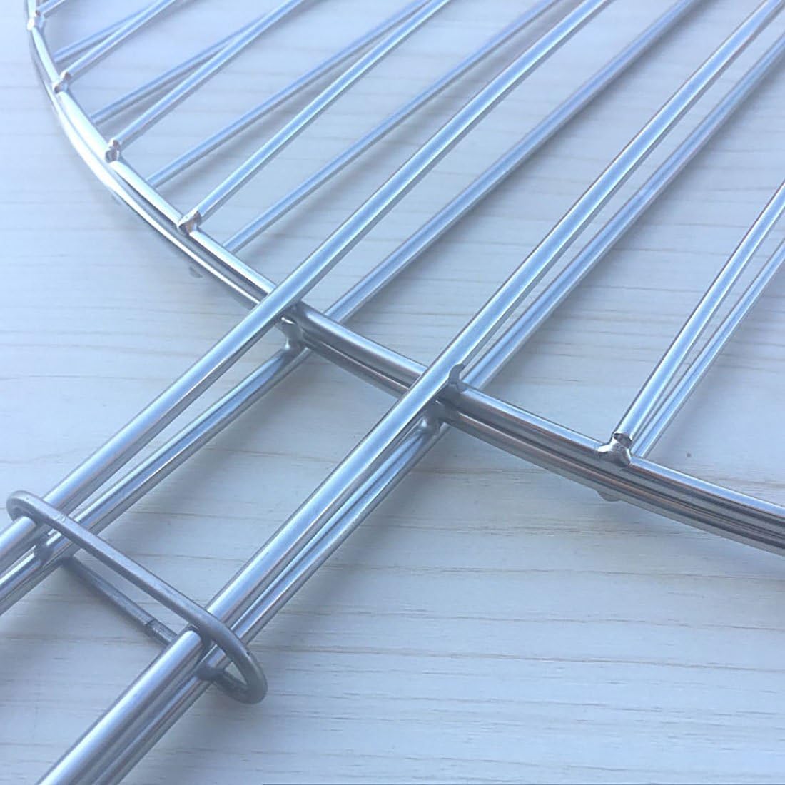 B&C.Room 1PCS Oval Grilling Basket Folding for Fish 1.5-3kgs BBQ Net Grill Tool Roast BBQ Barbecue Vegetables Silver