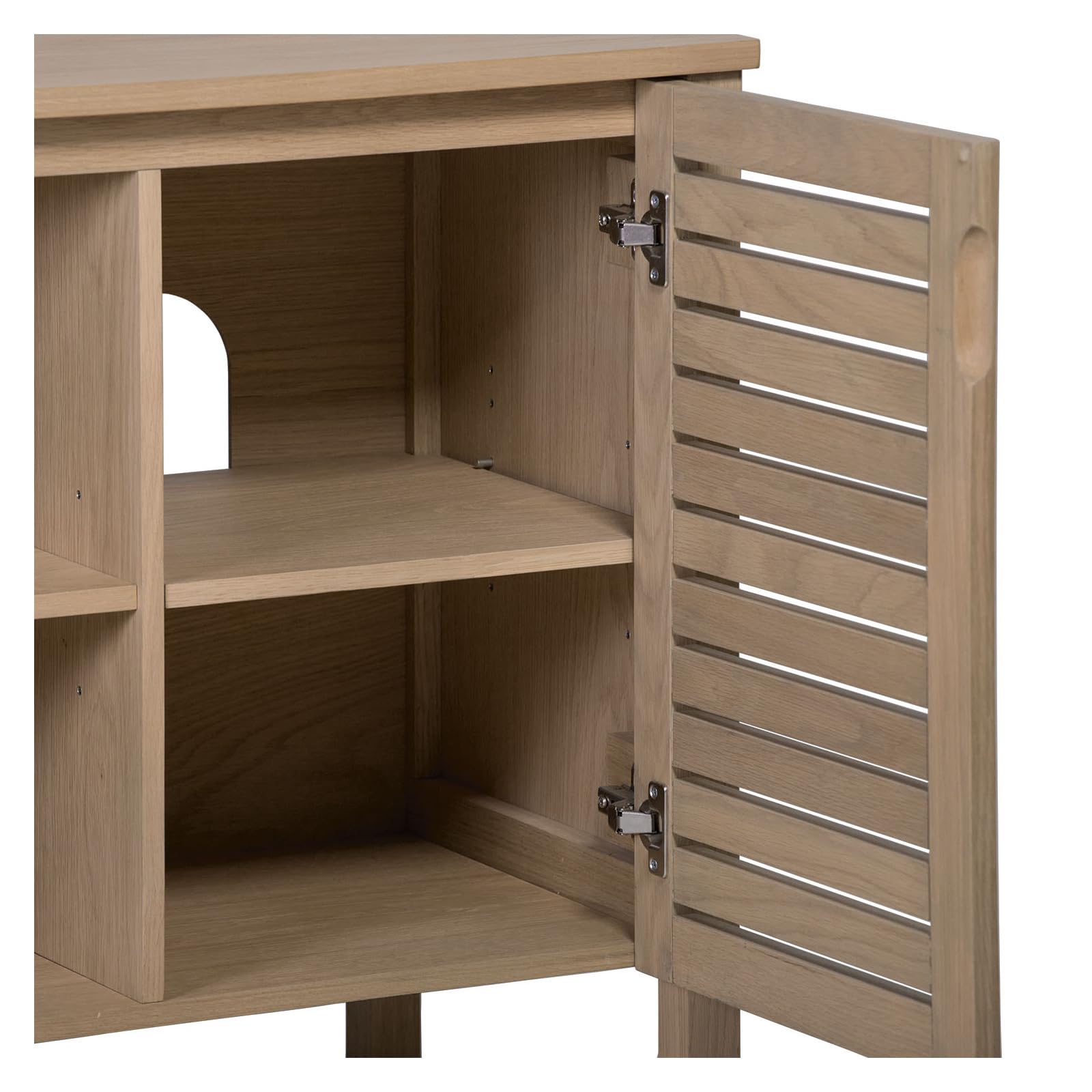 MOB-IN Mueble doble lavabo TALIX sobre patas de roble natural 120 cm