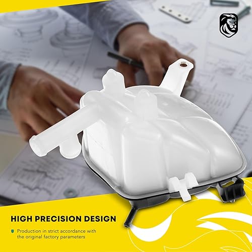 Miniatura 8 de YHTAUTO Depósito de expansión de depósito de desbordamiento de recuperación de refrigerante del motor sin tapa y sensor presurizados para