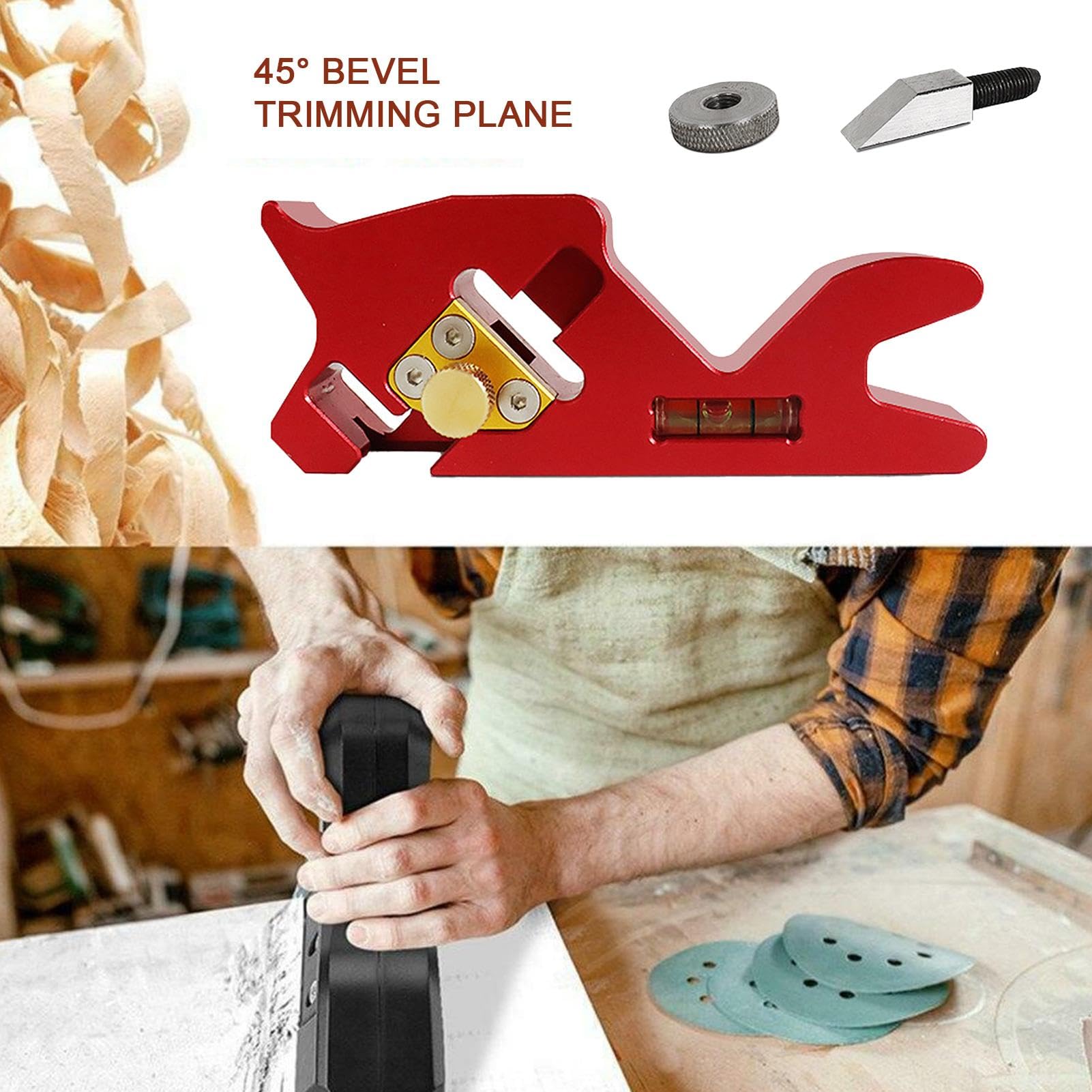 Amazon | 45°ベベル切断面 - 木工用面取りカンナ | 45°トリミング手動