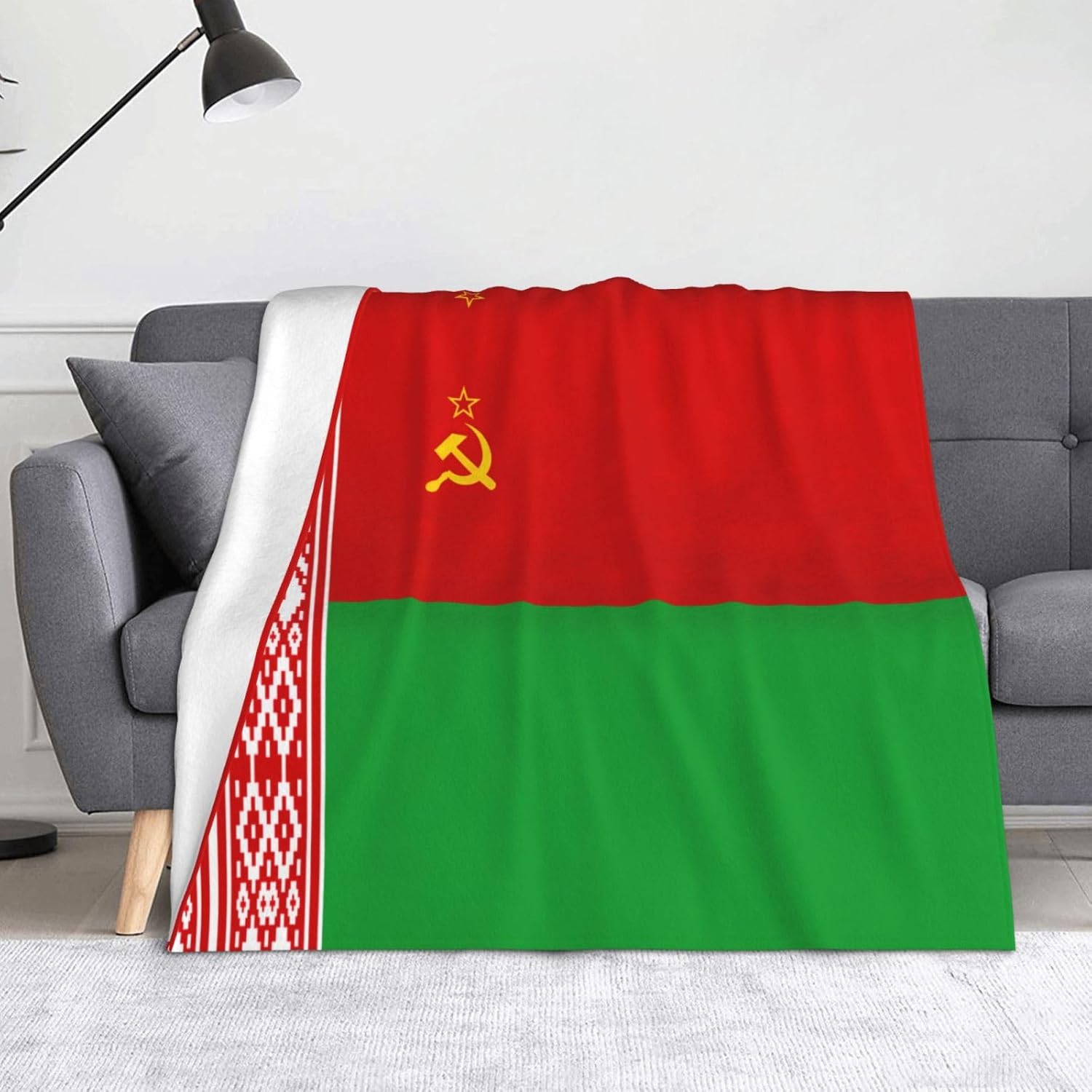Flag of Belarus Print Cozy Soft Blankets Warm 50x60 in Lightweight Blanket for Camping Travel