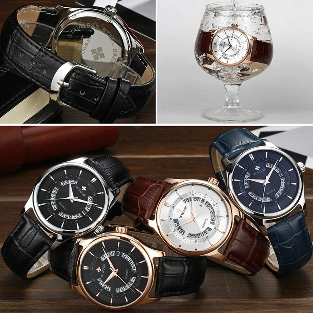 MASTOP Modische Damen-Armbanduhr im schlichten Stil, minimalistisch, japanisches Quarz, 7,3 mm, ultradünne Leder-Armbanduhr