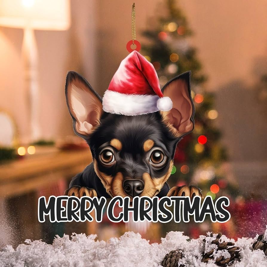 Miniature pinscher christmas ornaments Clearance