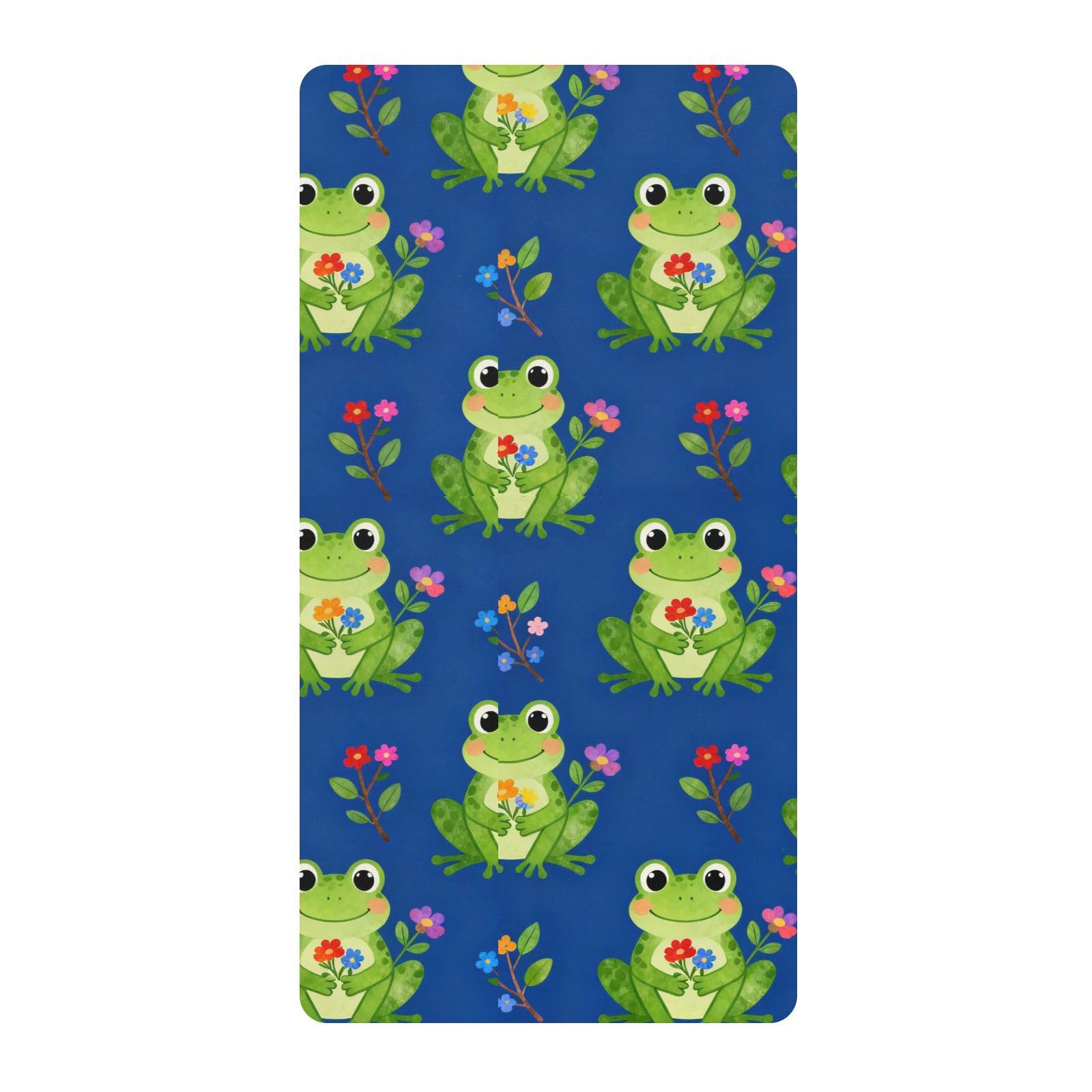 Drap de berceau en coton doux motif grenouille pour chambre bébé