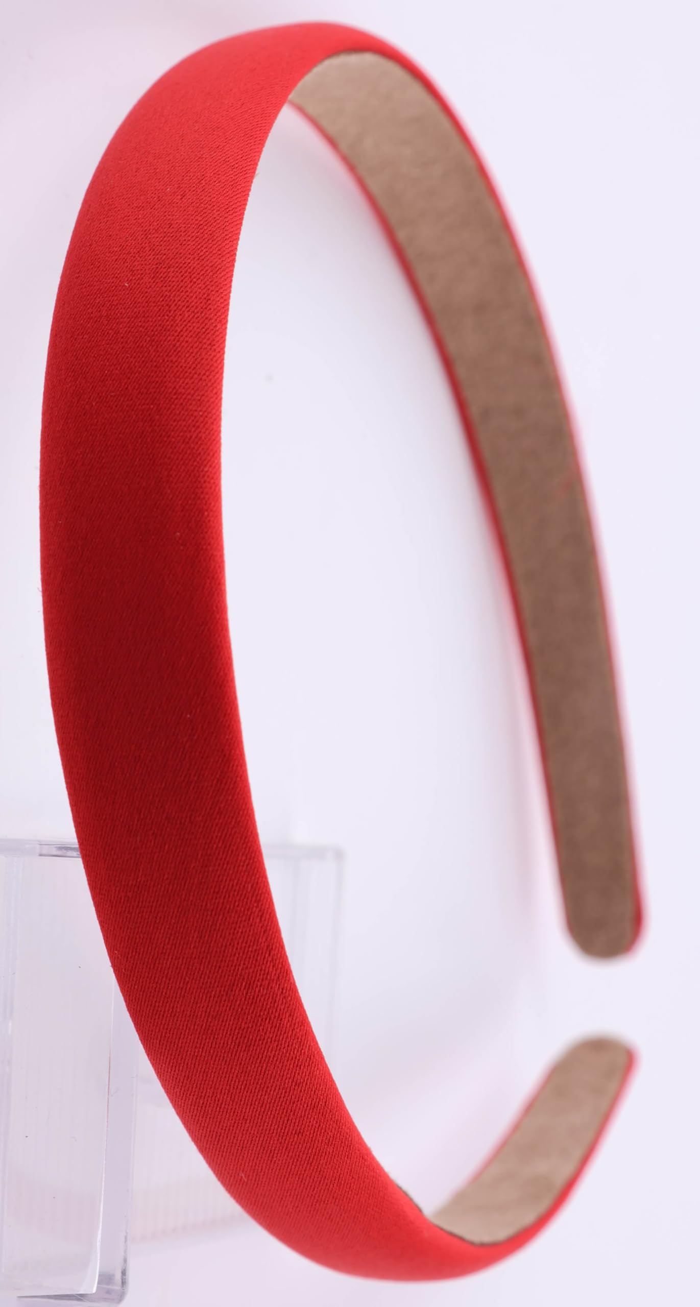 Mytoptrendz 2 PCS Plain Alice Headband Plain Thin Non-Slip Grip Hair Bands Satin Fabric Covered Hoop Headbands for Children and Adults Basic Accessories 15mm (Red) - Image 3