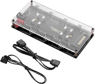 8-Channel Dual-Function 5V 3-Pin + 4-Pin PWM ARGB Fan Hub 2510 4-Pin Fan Connector 2.54mm 4P-3Pin ARGB Interface