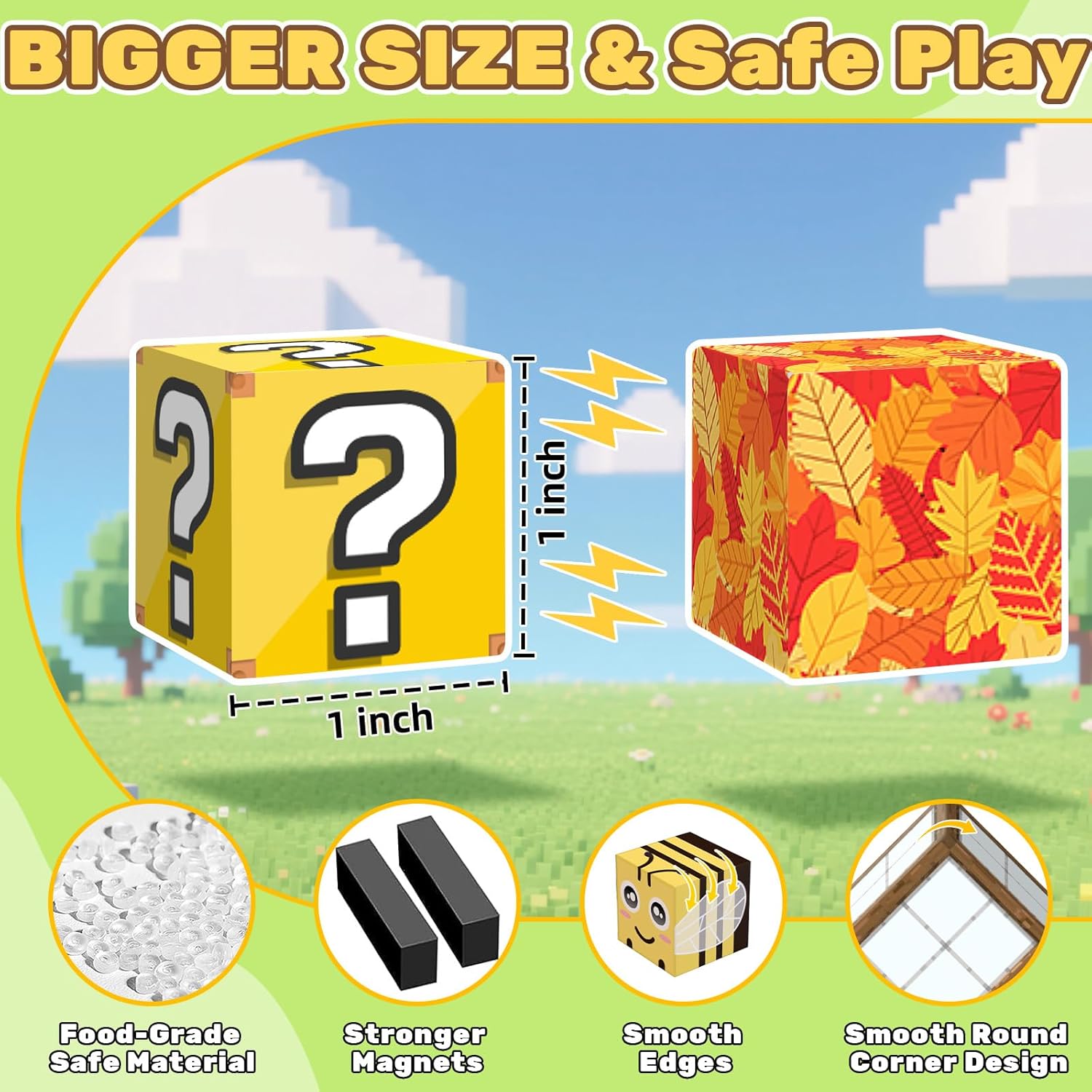 200PCS Magnetic Blocks,Magnetic Building Blocks Stacking Toys,Magnet Toys Building World Set, STEM Sensory Christmas Birthday Gift for Toddlers Boys Kids Age 3 4 5 6 7 8,Upgrade 1" Large Size