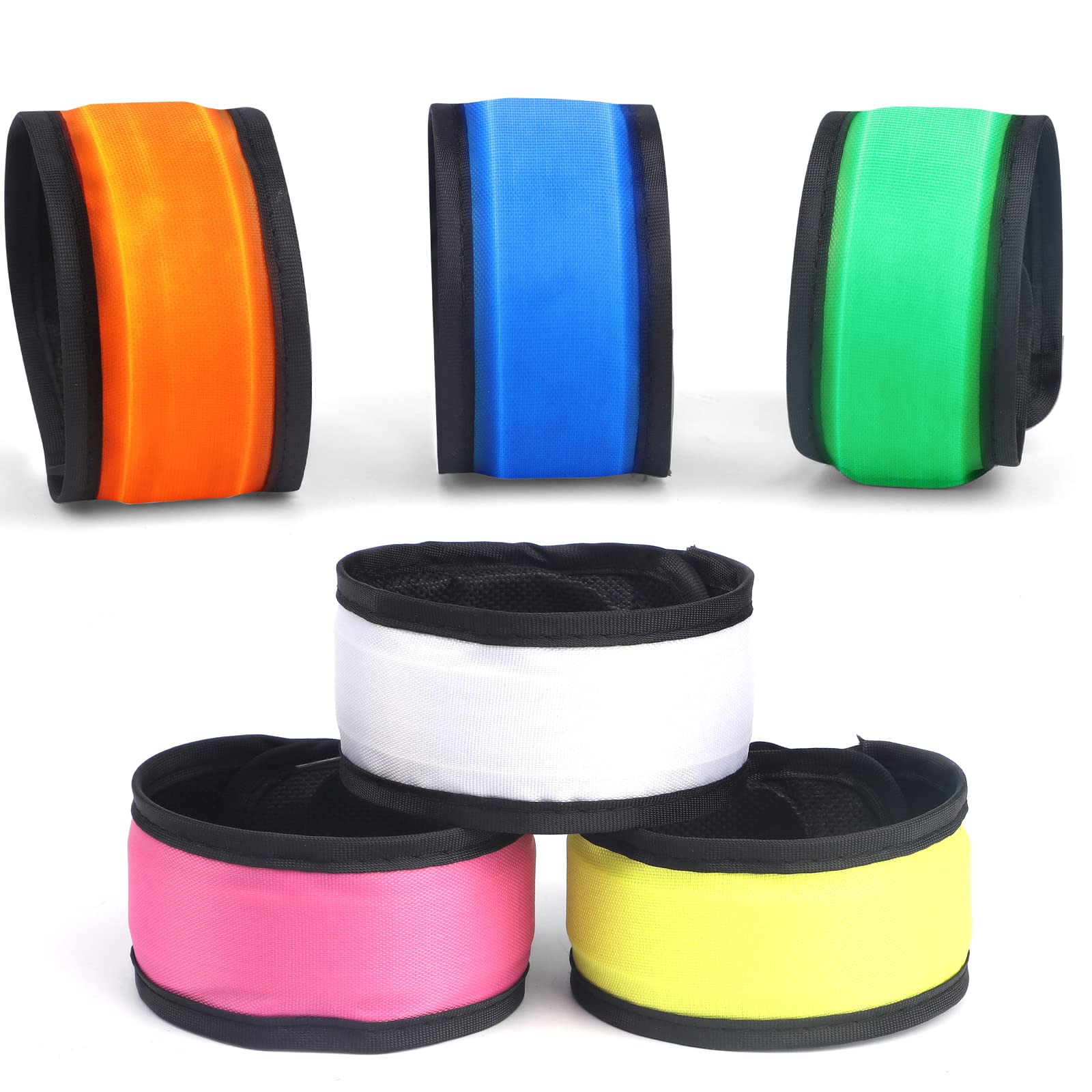Dilabnda LED Bracelets Slap Armband Wristbands High Visibility Wrist/Ankle Flashing Gear for Running, Cycling, Jogging, Early Morning, Night Activities Safety, Dog Walking, Party (6PCS)