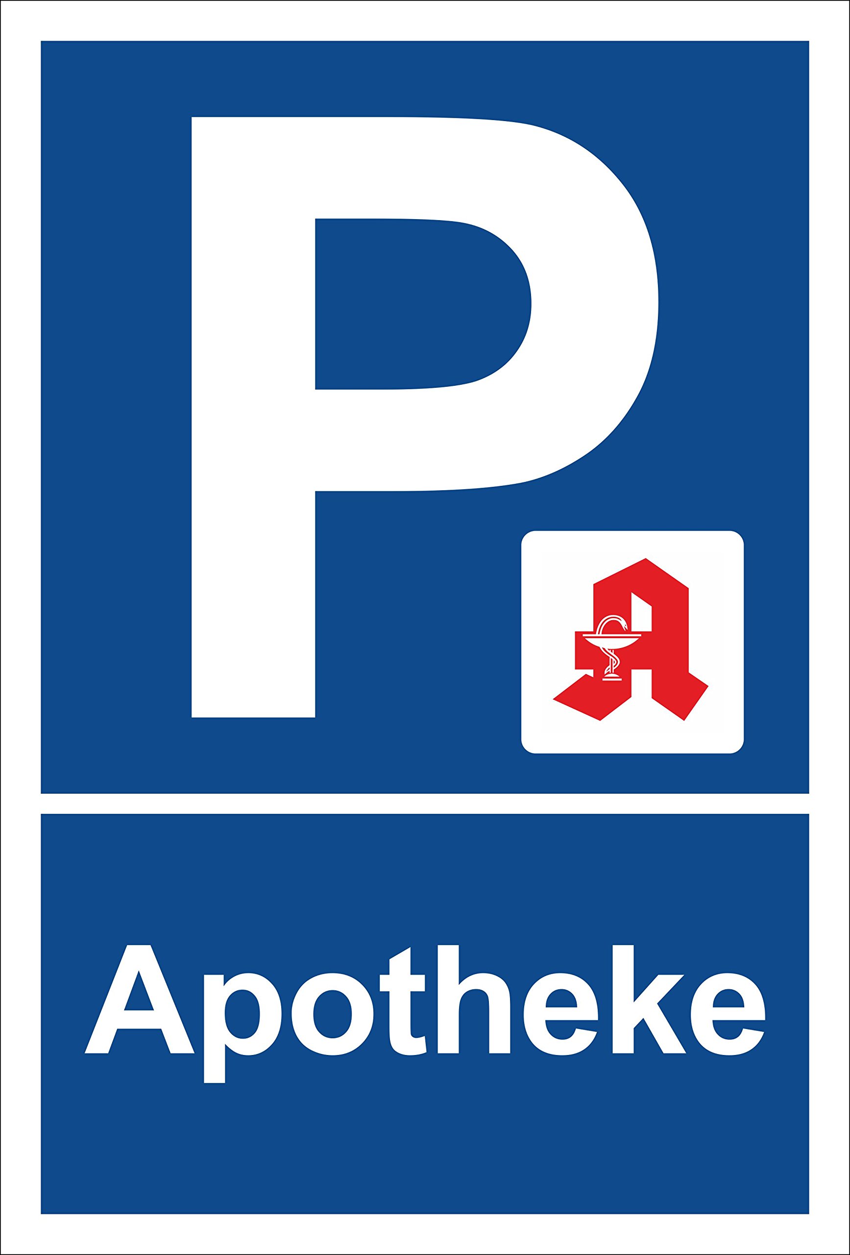 Cartello Parcheggio Farmacia – Varie Dimensioni 15x10, 30x20, 45x30 Cm – Adesivo, Schiuma O Alluminio Per Esterno