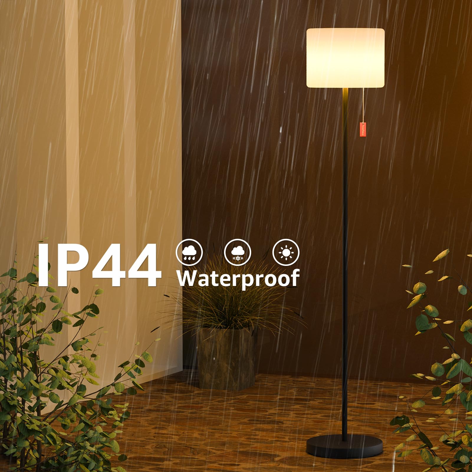 Lampada Da Tavolo Solare Uuffoo 2-in-1 Ricaricabile USB, 7 Colori RGB Regolabili, IP44 Per Esterni