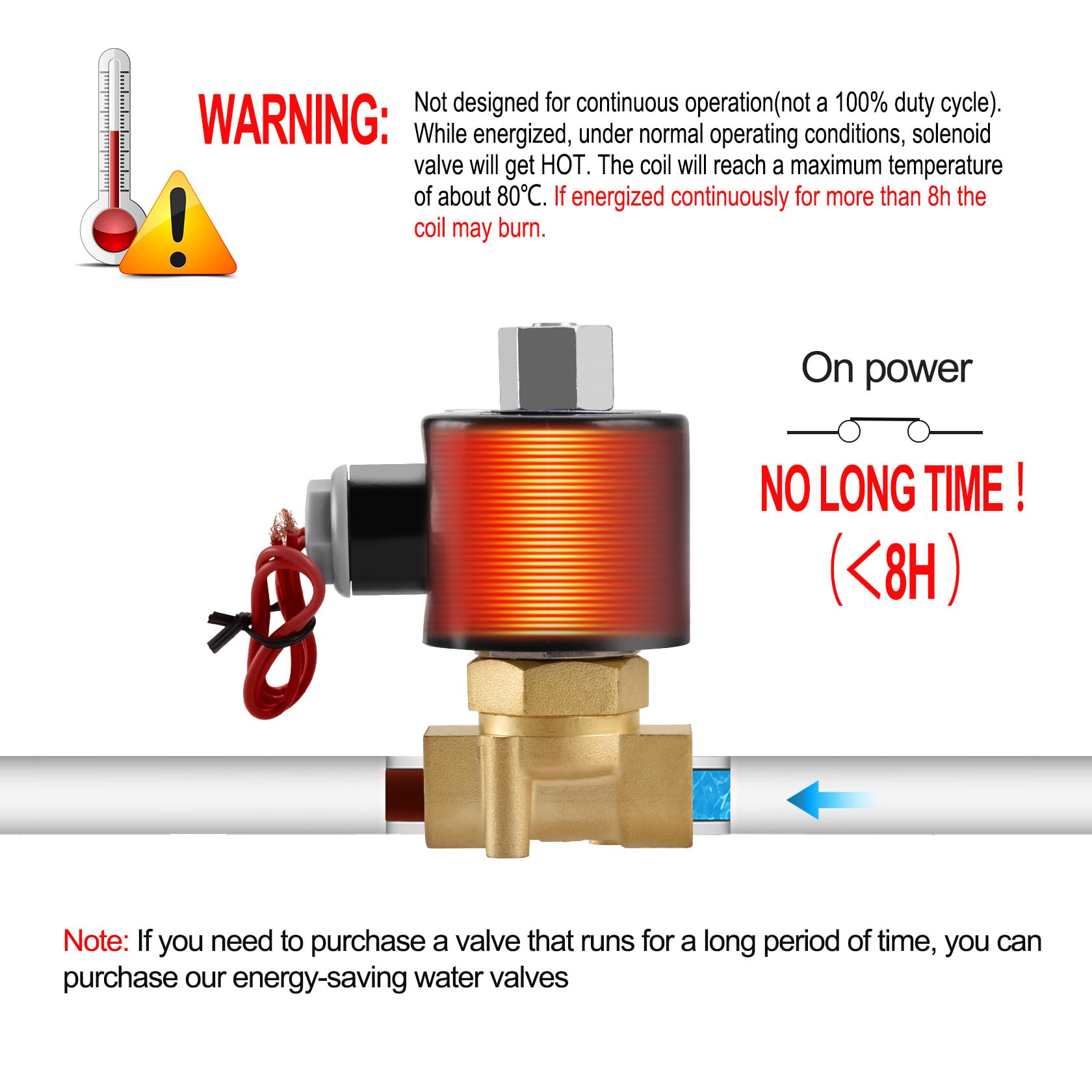 Produktbild von Messing-Magnetventil 2W-200-20KJ – PT 3/4, DC12V, Stromlos Geöffnet, Direktgesteuert Für Wasser, Luft & Gas – Energiesparend Mit YX-Modul
