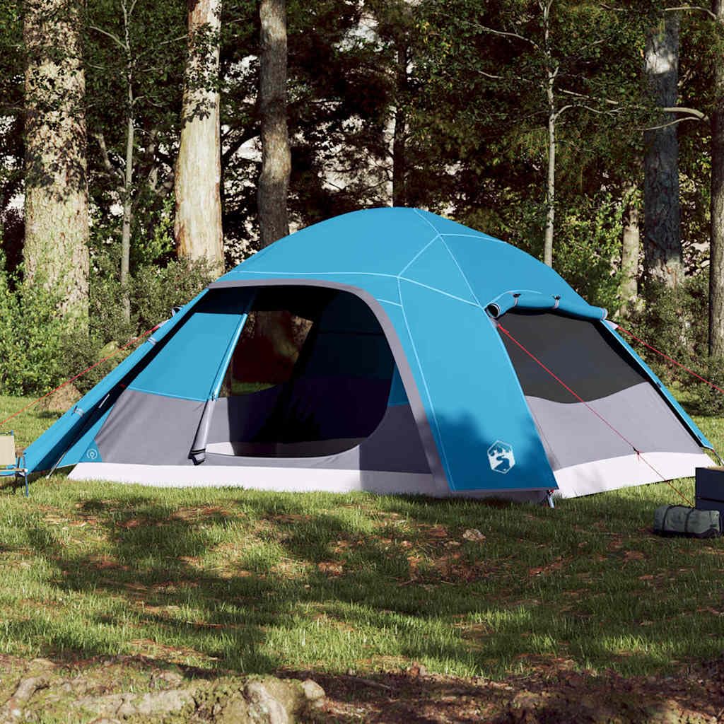Genérico Tienda de campaña Familiar iglú 6 Personas Impermeable Azul,Deportes,Actividades al Aire Libre,Camping y Senderismo,Tiendas de campaña-94724