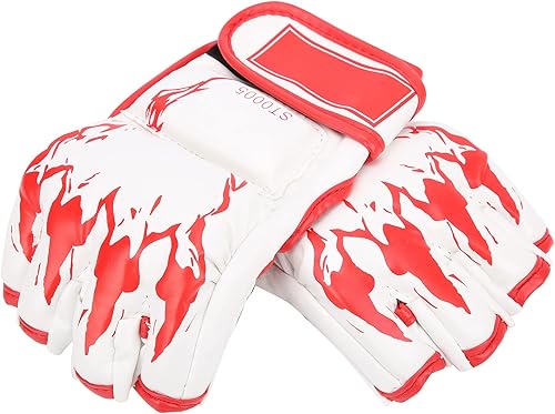 Miniatura 10 de Guantes de MMA, guantes profesionales de MMA sin dedos, de piel sintética, saco de boxeo Sanda, guantes de boxeo para saco de boxeo Sparring Muay