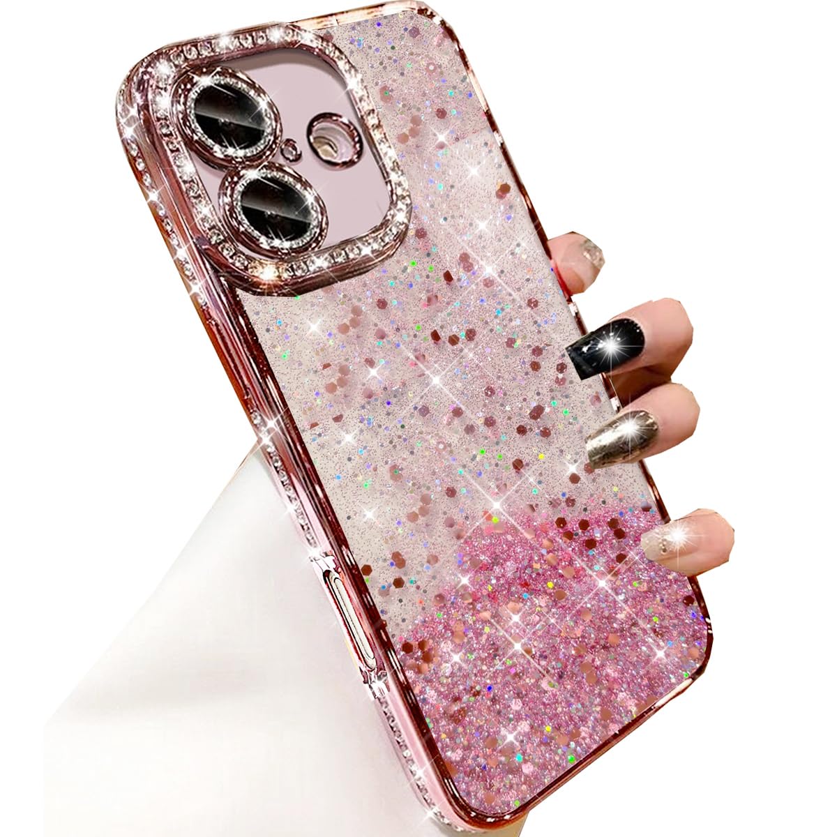 Amazon.co.jp: Changjia クリア グリッターケース iPhone 17用