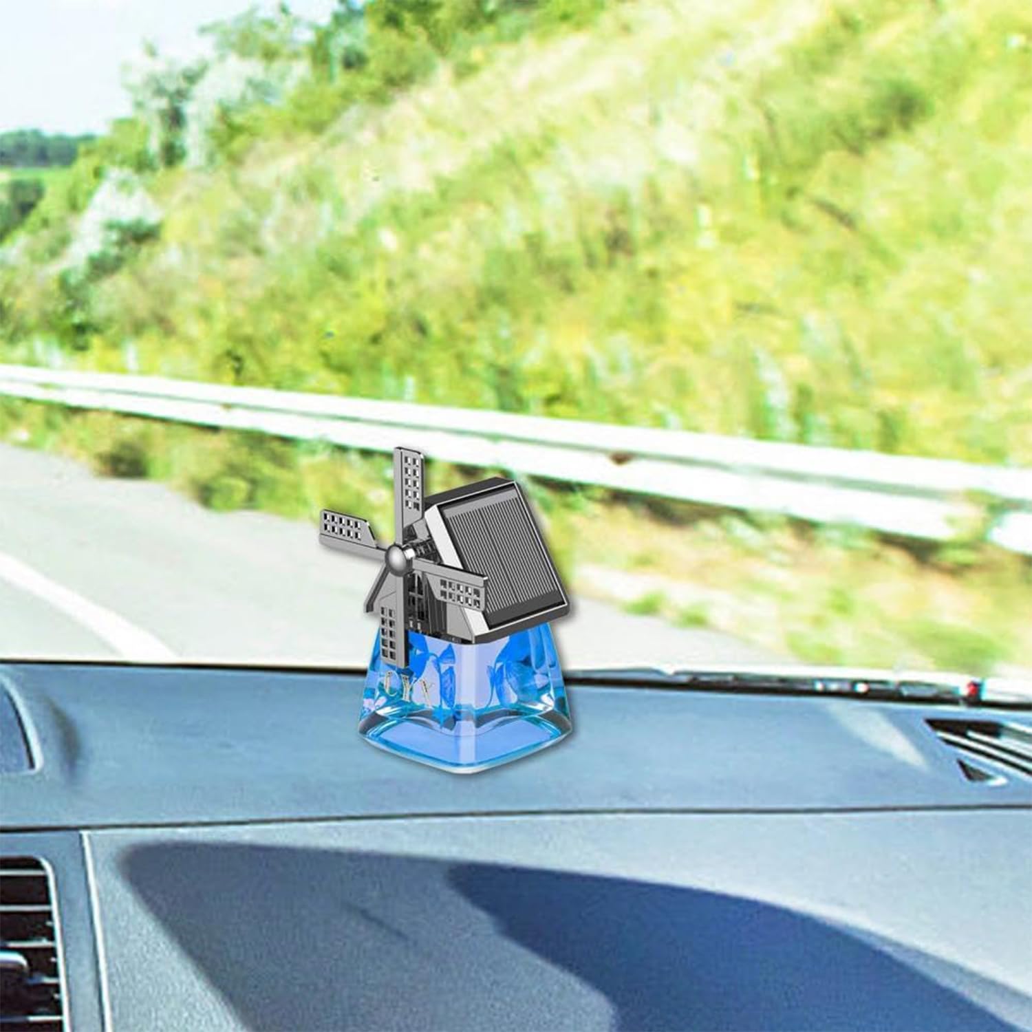 OdśWieżAcz Powietrza Do Samochodu Na Energię SłOneczną,Dyfuzor OlejkóW Eterycznych,Perfumy Z Motywem Wiatraka,Uroczy Obrotowy Aromaterapeutyczny,Do Dekoracji WnęTrz(All Colors - 5 Pcs)