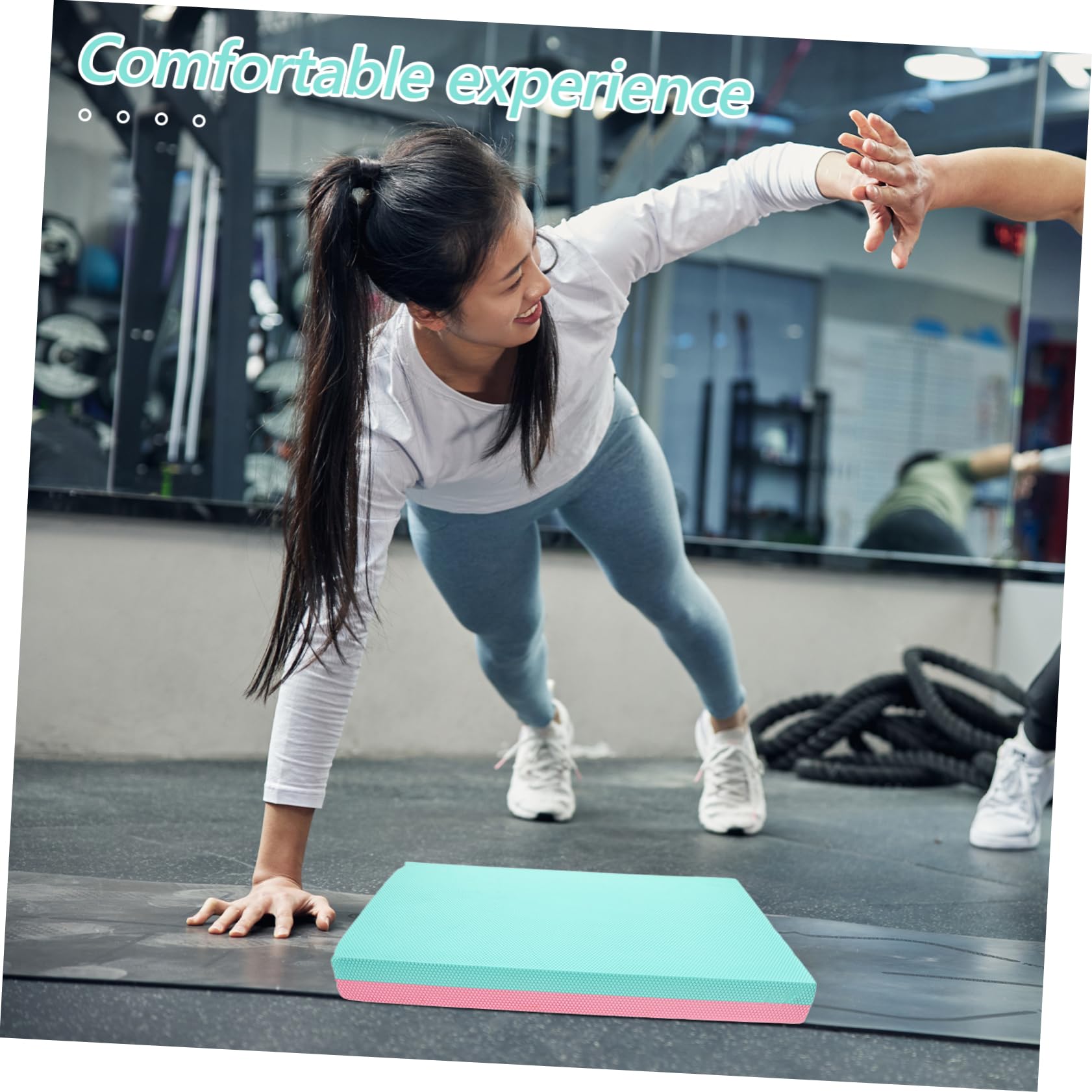 BESPORTBLE Balance Foam Pad Yoga Mat for Women Professional Yoga Pad Non-slip Surface Multi-function Fitness Pad for Gym