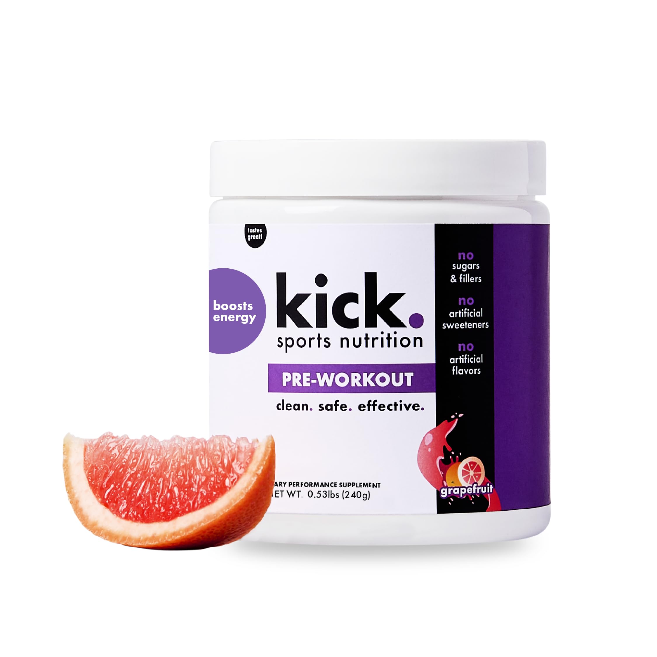 Amazon.com: Kick Pre Workout Powder, Grapefruit Flavor, 30