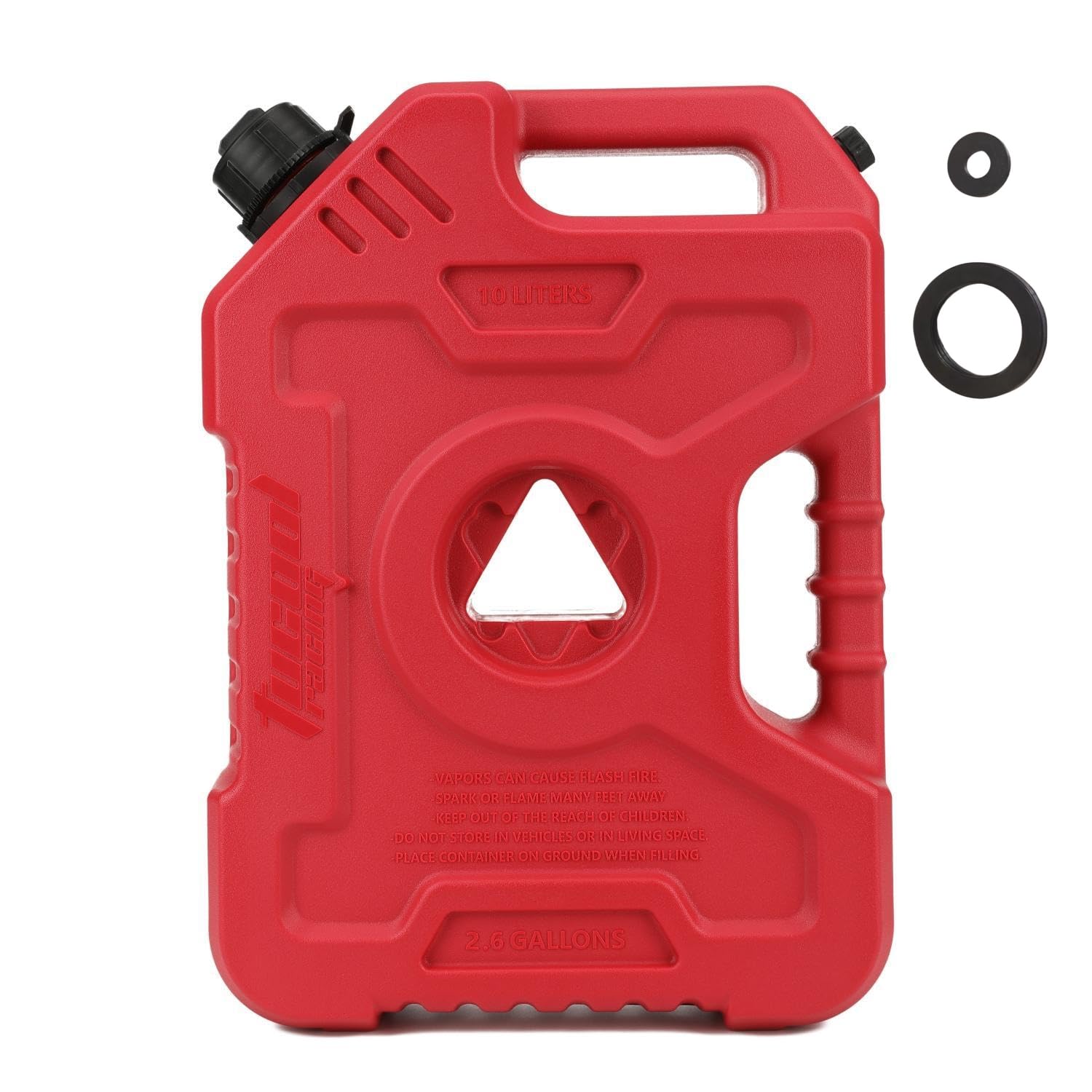 Tanque de combustible Jerry de 10 l de 2.6 galones de respaldo para motocicleta, SUV, ATV, coches, barco, todoterreno, (THLH-10L rojo)