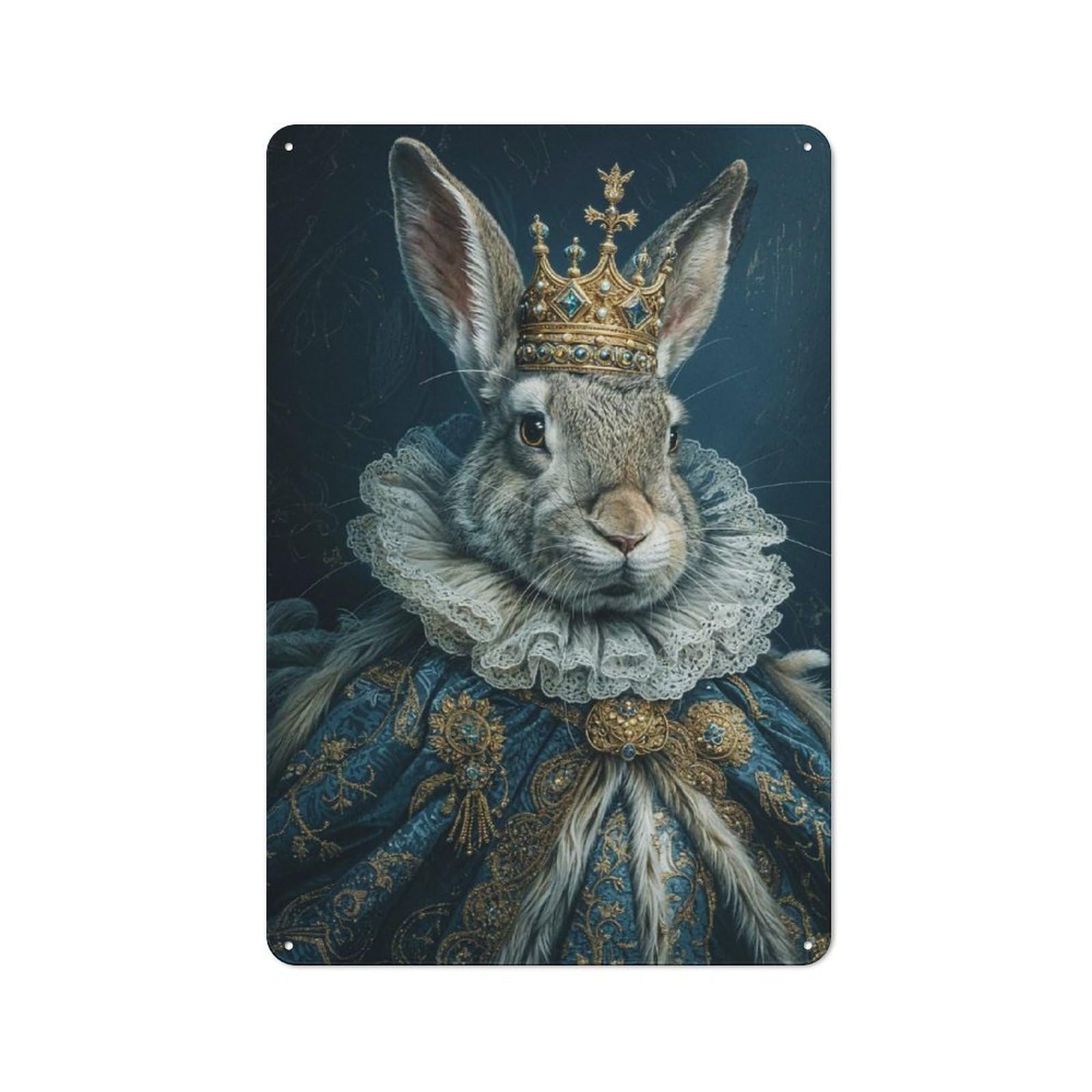 Junmoney Rabbit King Retro Metal Wall Sign 30X20cm For Man Cave Or Games Room, A Housewarming Gift For Games Room Collectors