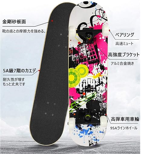 最安値に挑戦 送料無料 スケートボード 31インチ スケボー スケートボード コンプリート 漫画プリート 大人 初心者 子供 スケボー Abs製 耐久 耐震 21正規激安 Diquinsa Com Mx