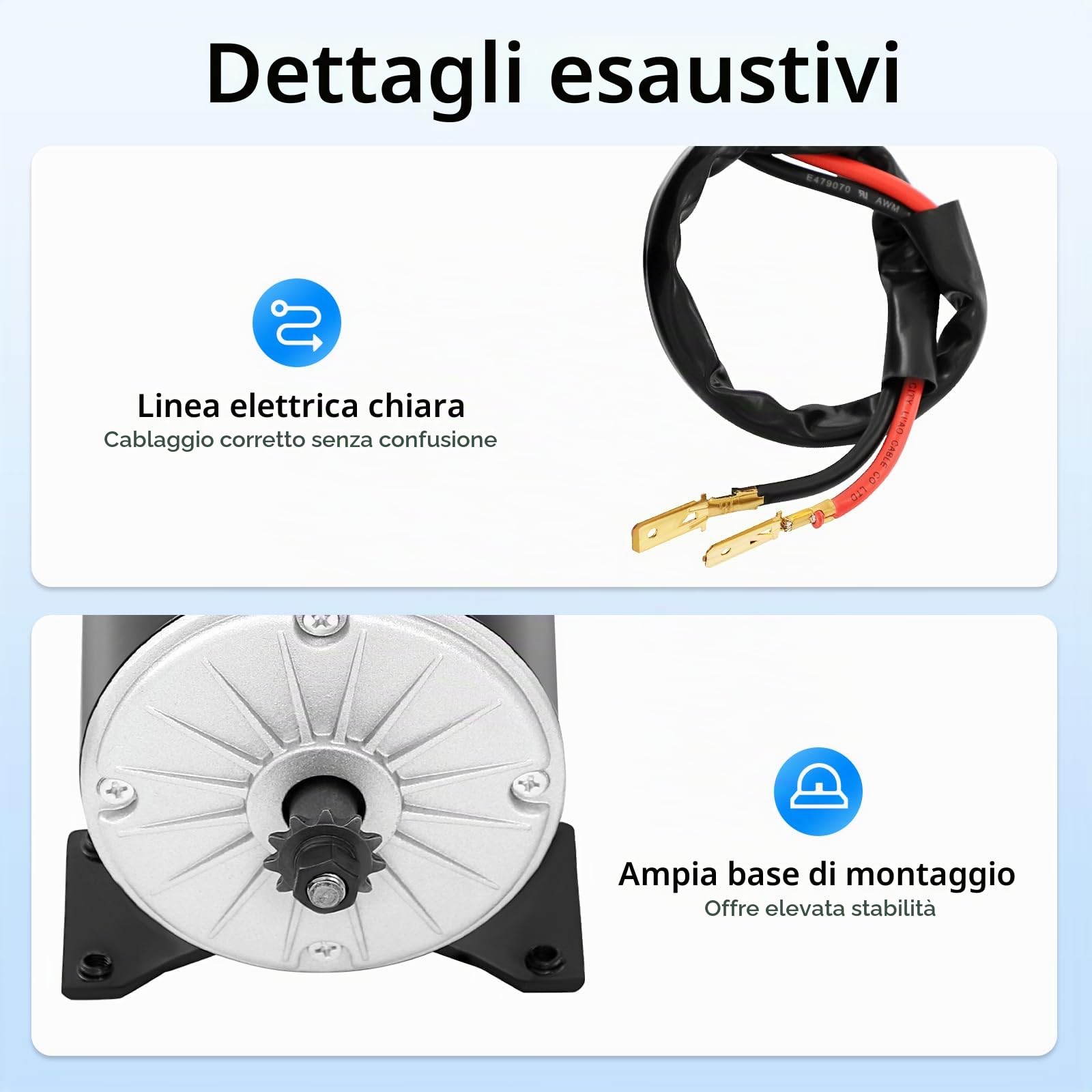 Motore a spazzole, 36 V, 350 W, motore elettrico a magnete permanente, impermeabilità IP54, velocità nominale 2750 giri/min, portata 100 kg, per scooter elettrici, bici elettriche e moto elettriche