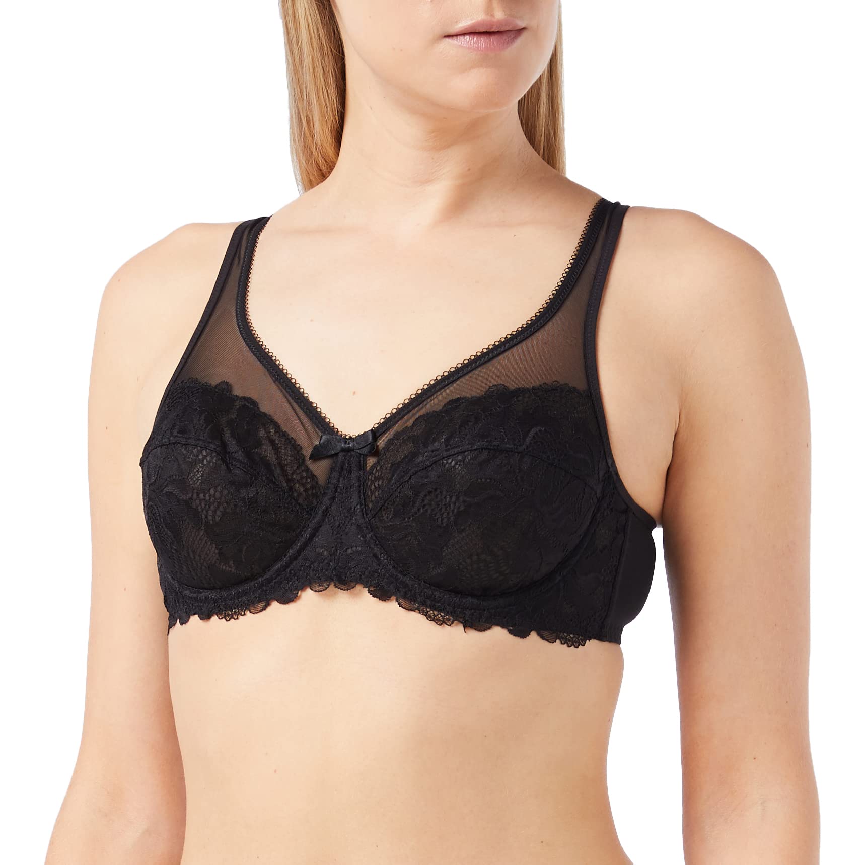 DIM Women's Generous Underwire Essential x1 Bra, Black, 40C