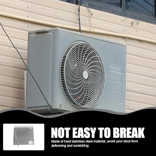 Miniatura 5 de Housoutil Bandeja de drenaje portátil de aire acondicionado, bandeja de goteo de hierro galvanizado para unidades de aire acondicionado, evita fugas