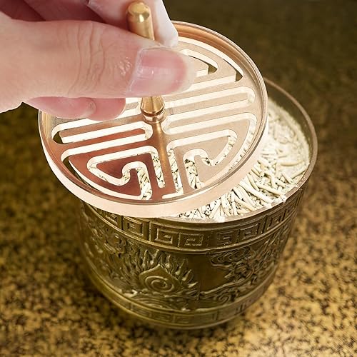 Miniatura 2 de DOITOOL Molde de prensa de incienso chino para hacer incienso de latón, herramientas de molde de incienso de loto para accesorios de fragancia DIY,