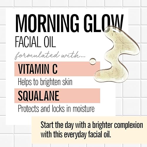 Miniatura 3 de VALJEAN LABS Aceite facial Morning Glow, vitamina C y escualano, todo tipo de piel, hidratante e iluminador, 1.83 onzas líquidas