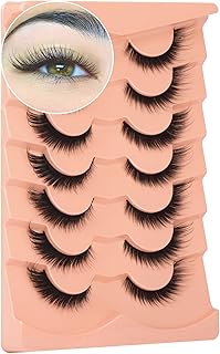 Lashes Natural Look False Eyelashes Cat Eye Short Lashes Mink Natural Fox Eye Lashes Extensions Faux Mink Wispy Eyelashes by Winifred
