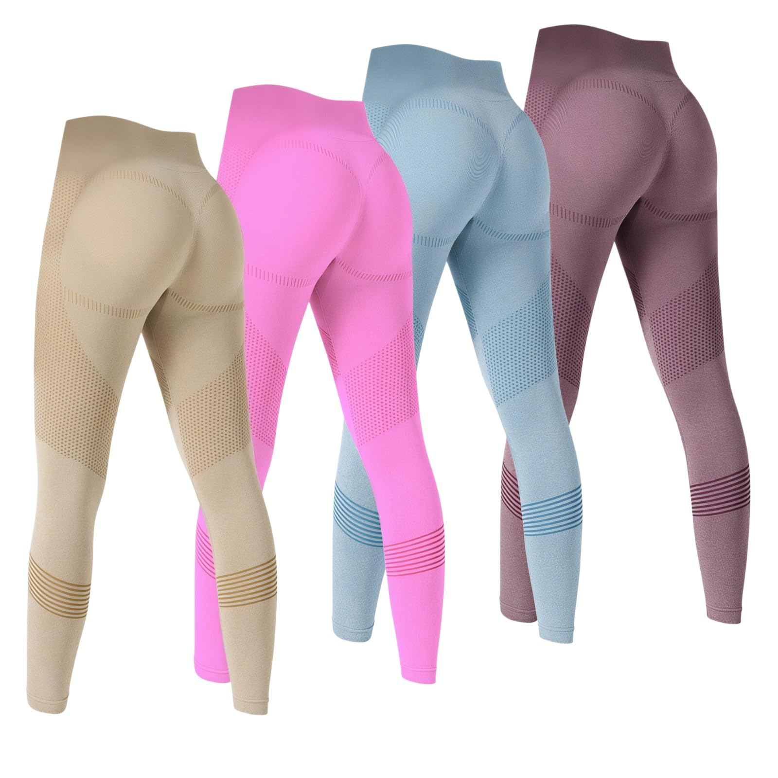 Homiva 3D Anti-Cellulite Kompressionsleggings, Packung mit 4, S M L