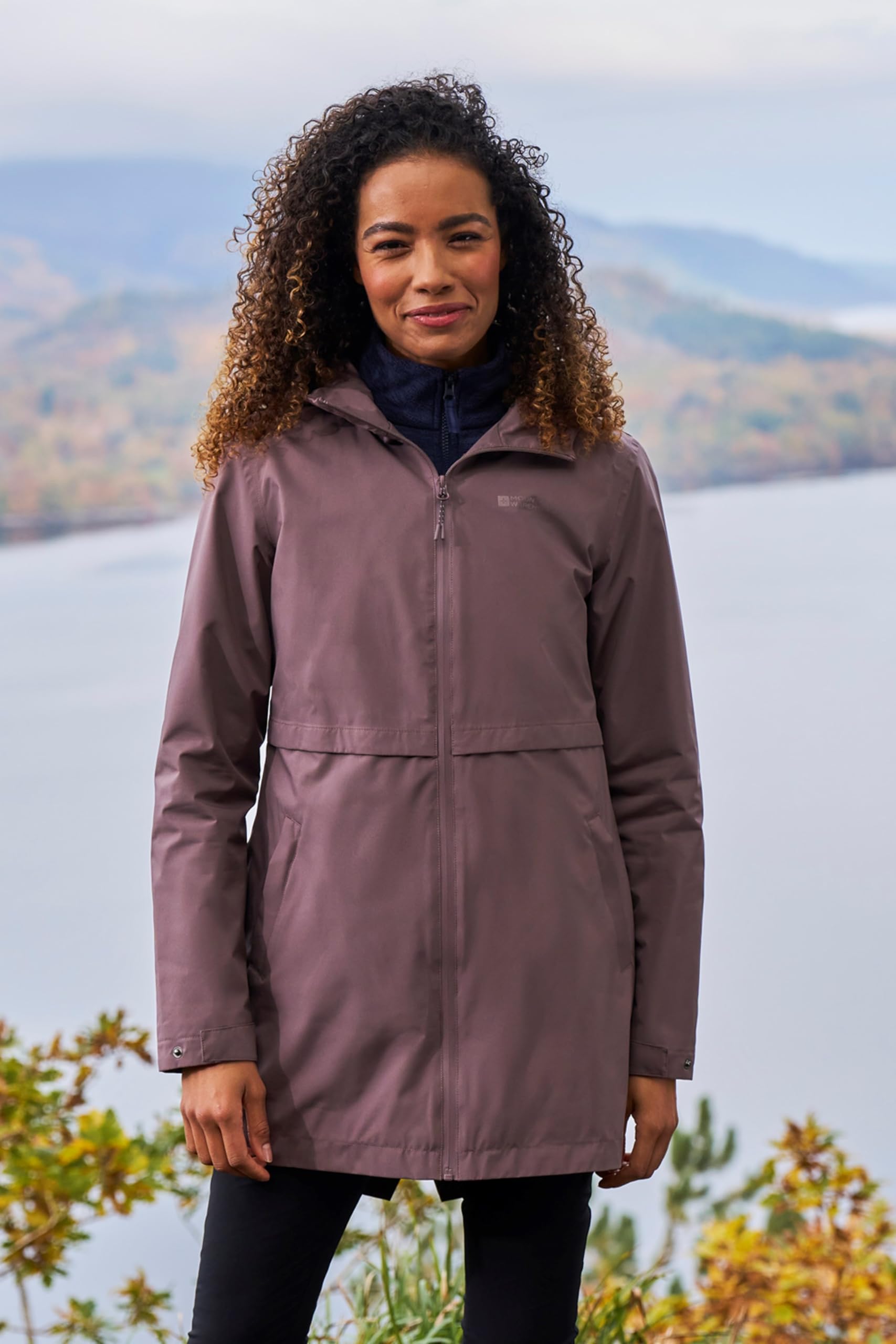 Mountain Warehouse Women's Taupe Hilltop Waterproof Jacket - Lightweight With Adjustable Hood & Side Pockets - Best For Spring Summer Wet Weather, Walking, Outdoors & Camping Size 16