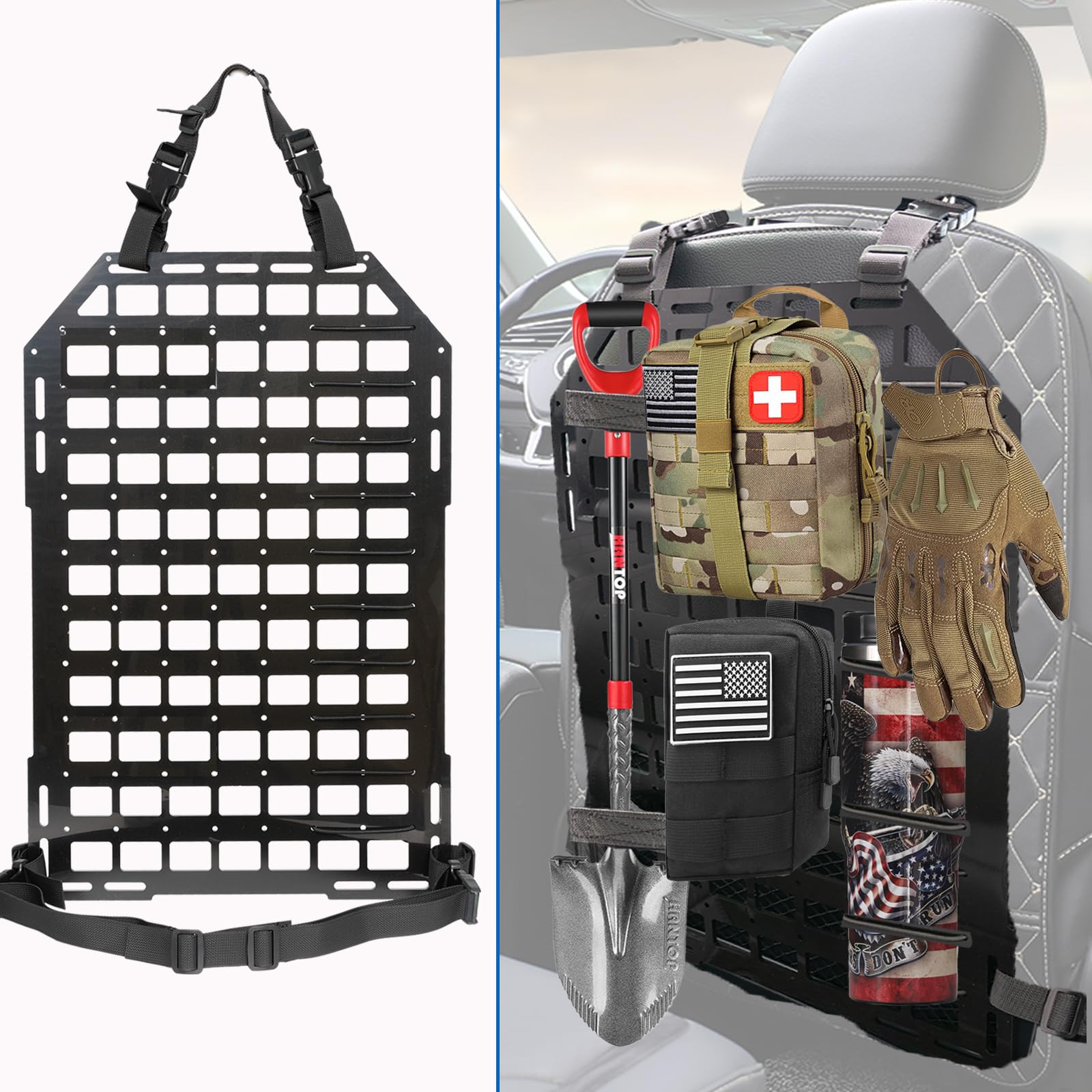 タクティカルシートバックオーガナイザー リジッドモール 新品 1枚 タクティカルシートバックオーガナイザー リジッドモール 新