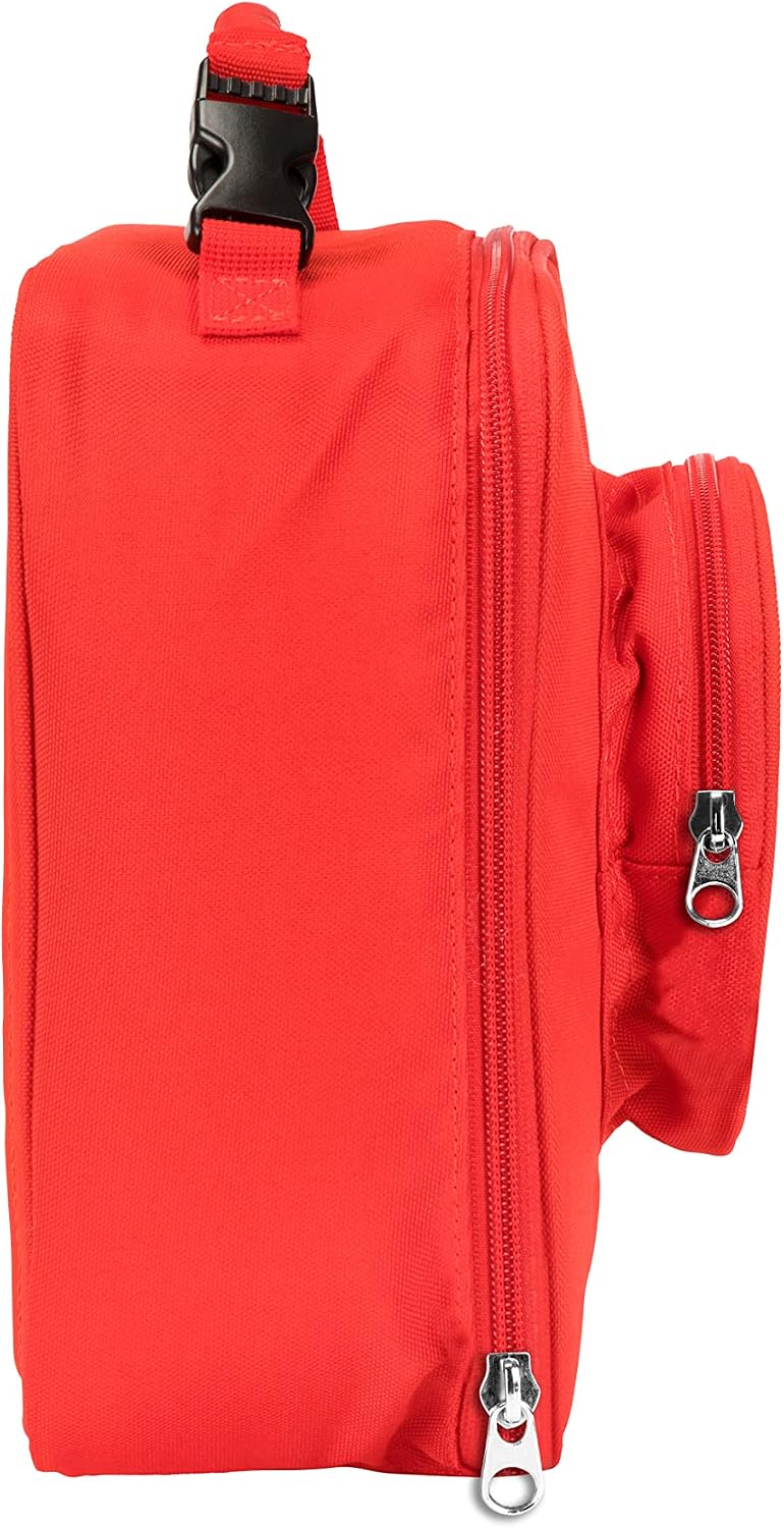 LEGO Lunch Bag, Durable and Insulated, with Mesh Pouch and Zip Compartment, Perfect for On-the-Go Meals, Red