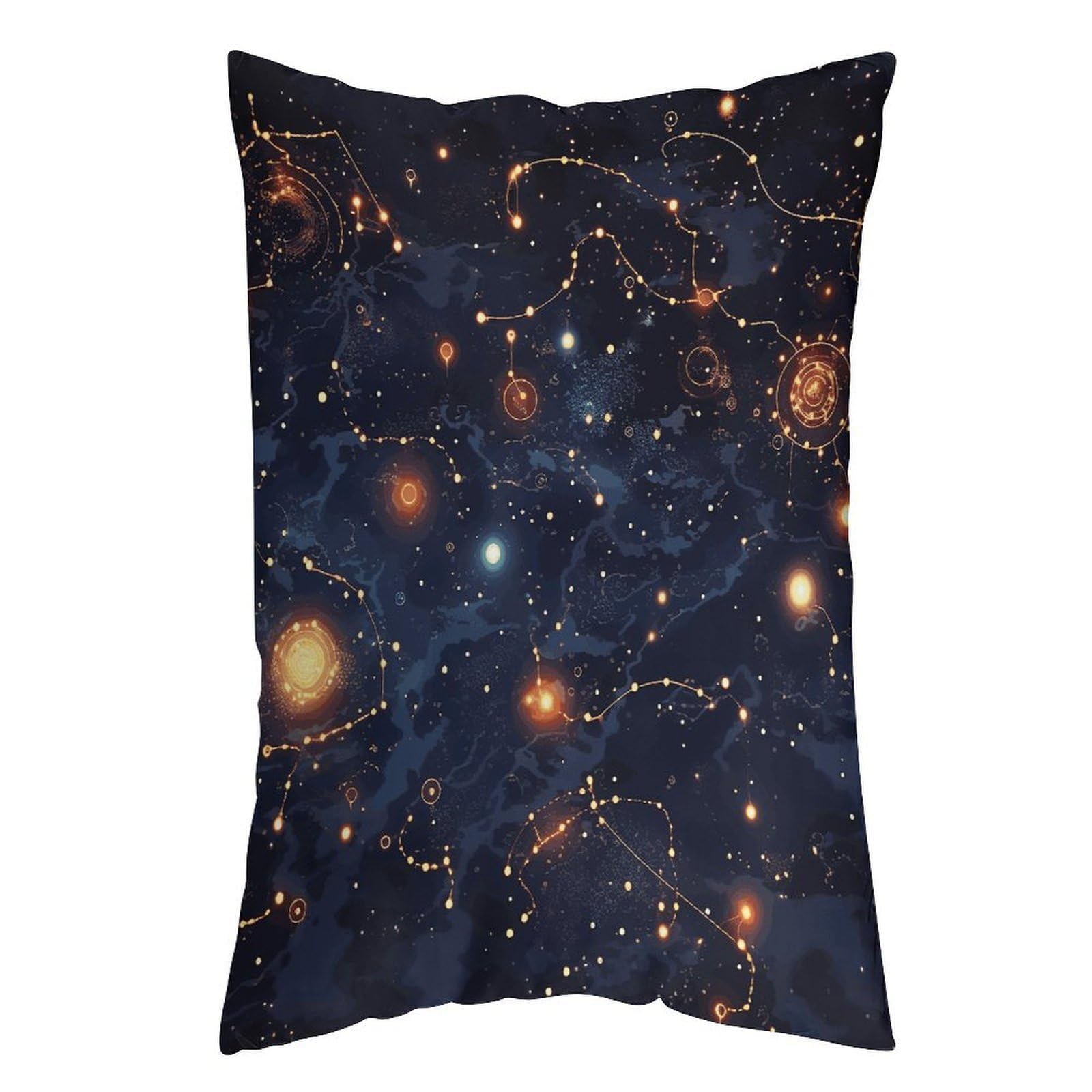 LDGSUPH Star Constellation Map Pillow Cases Soft Pillowcase with Invisible Zipper Wrinkle Resistant Pillow Covers Breathable Removable Pillow Protector for Bed Sofa Car 12 "x20